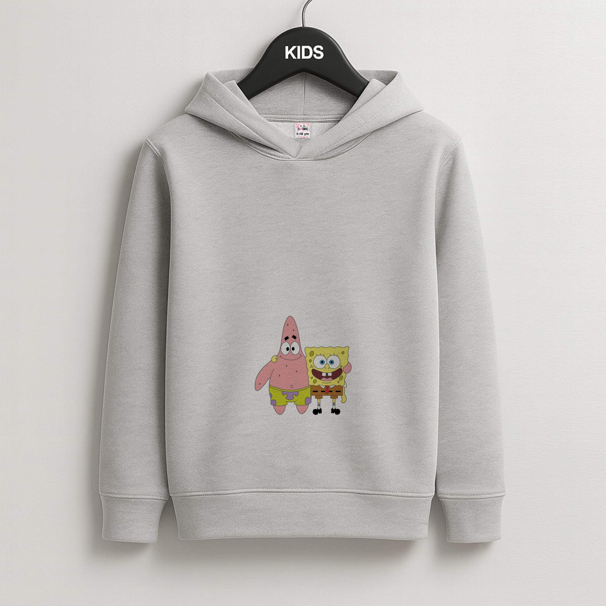 Patrick And Sponge Kids Grey Hoodie