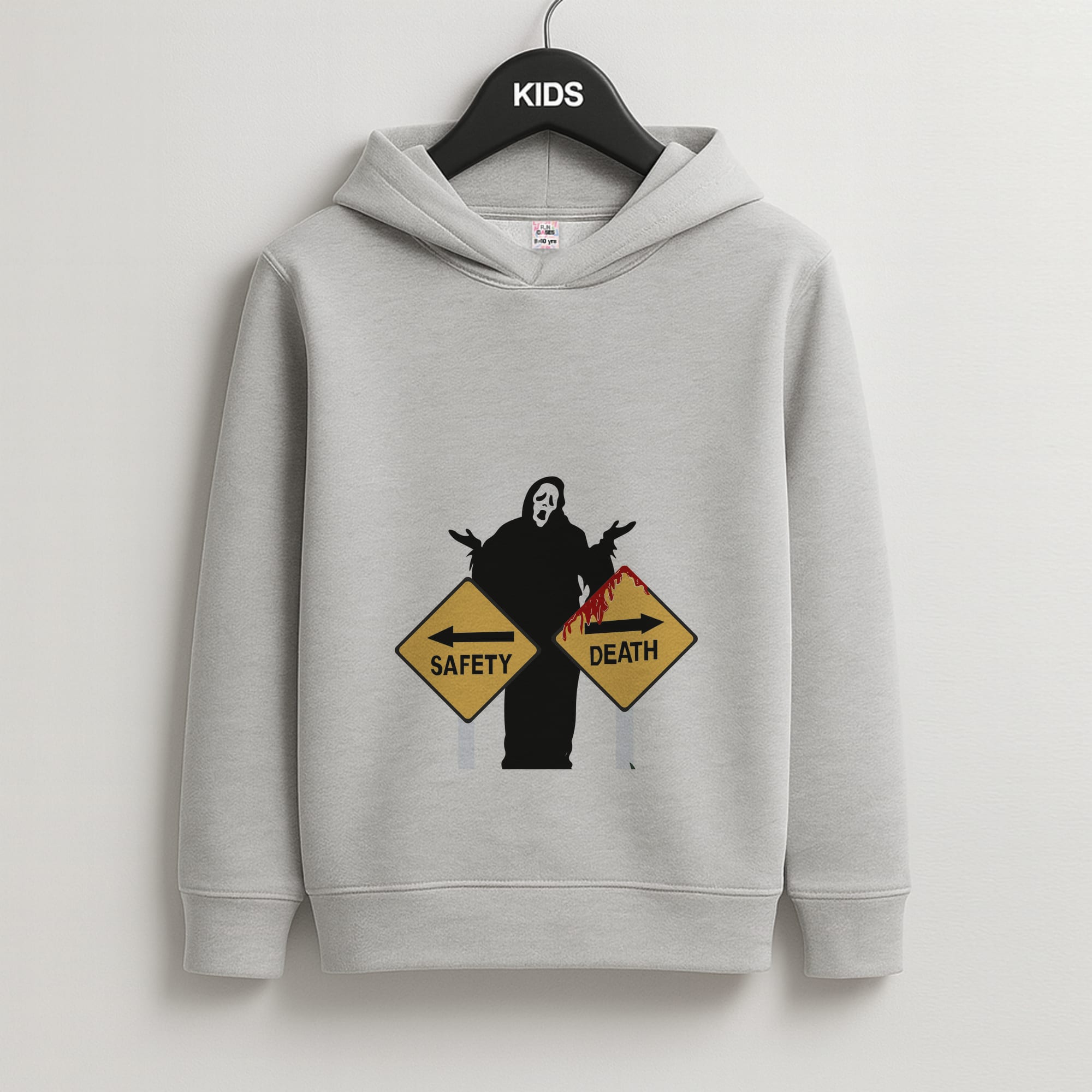 Safety Or Death - Scream Kids Grey Hoodie