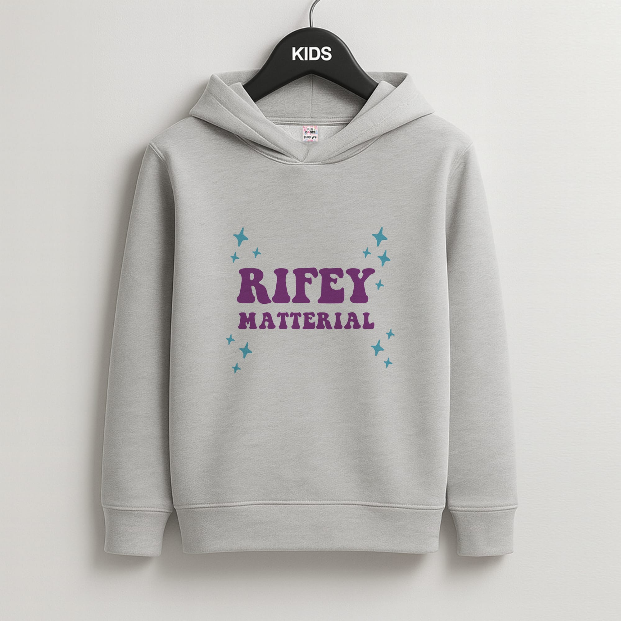 Rifey Material Kids Grey Hoodie