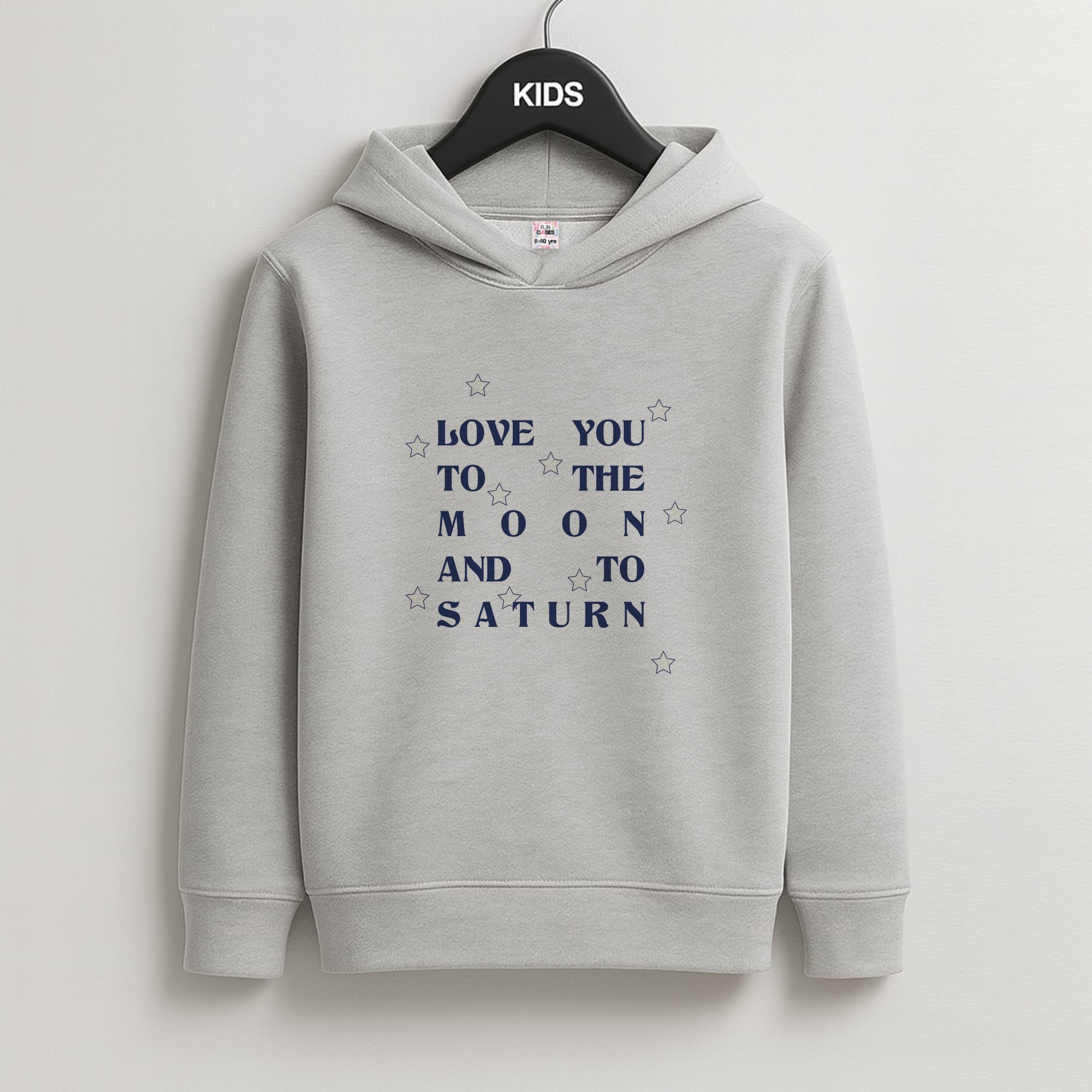 Love You To The Moon And To Saturn - Taylor Kids Grey Hoodie