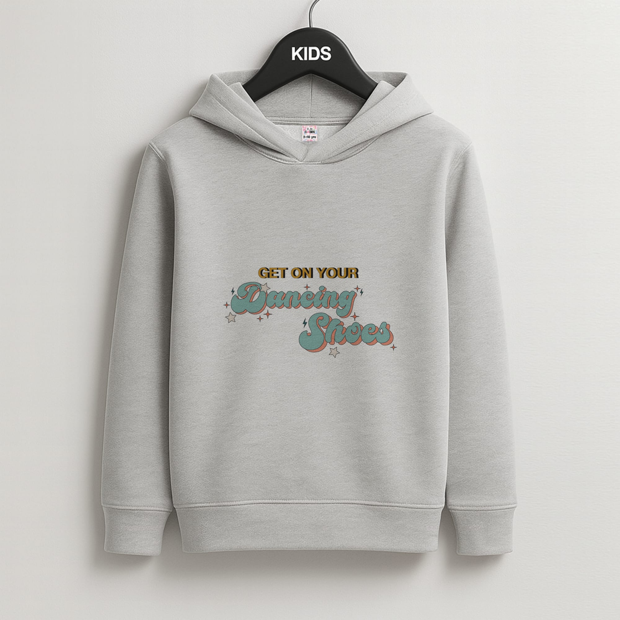 Get On Your Dancing Shoes Kids Grey Hoodie