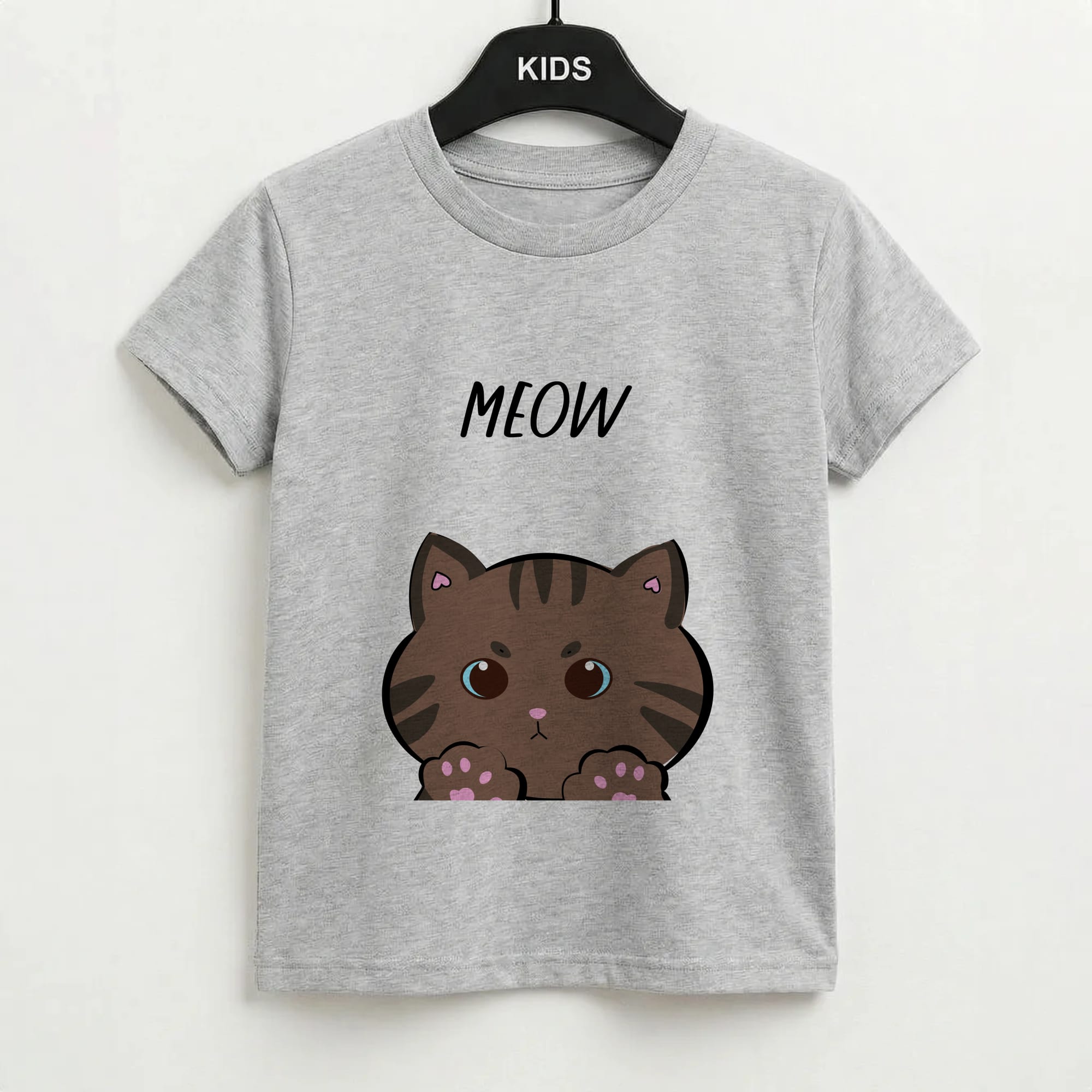 Meow Purple - Cats Kids T-Shirt