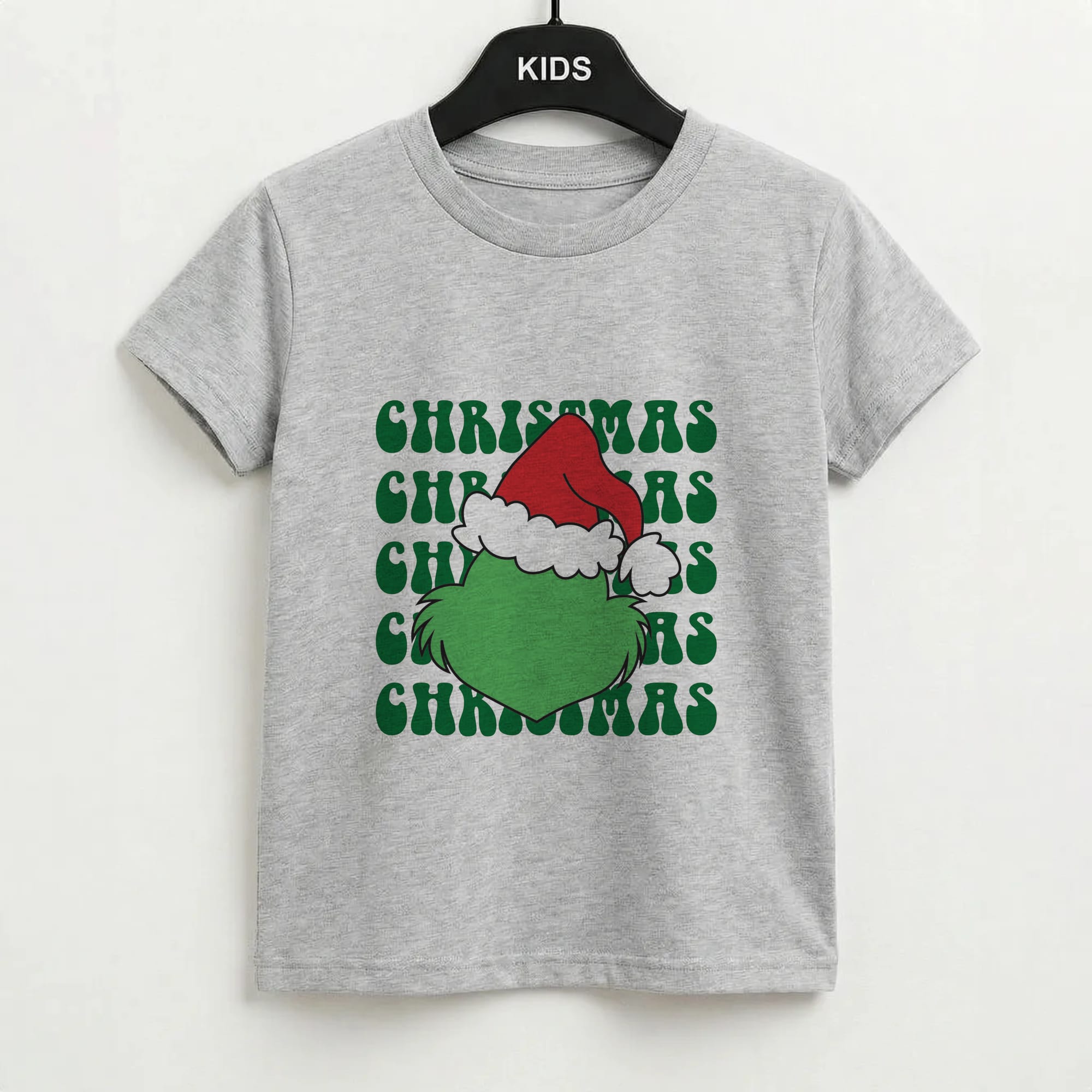 Green Creature Christmas Kids T-Shirt