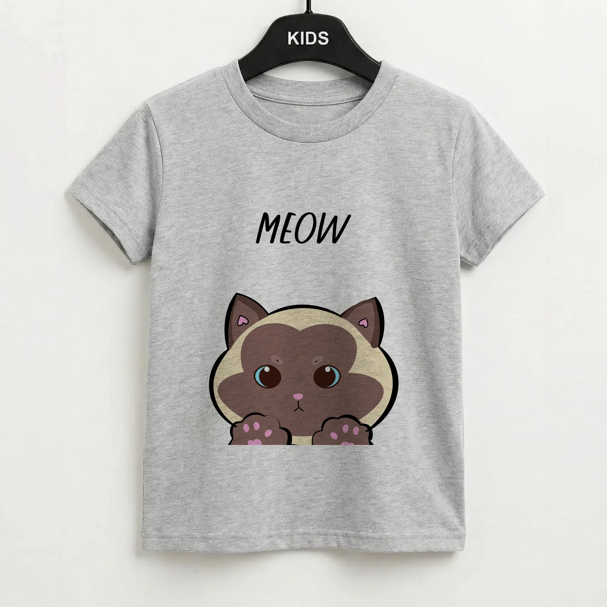 Meow Green - Cats Kids T-Shirt