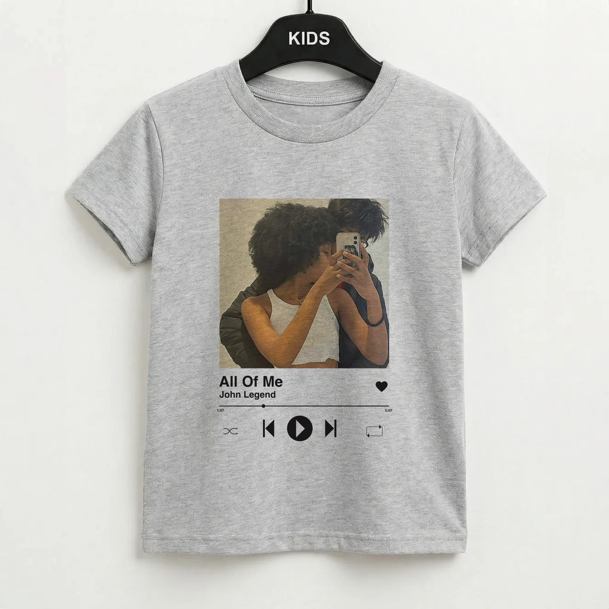 Album Cover - Personalised Couples Kids T-Shirt