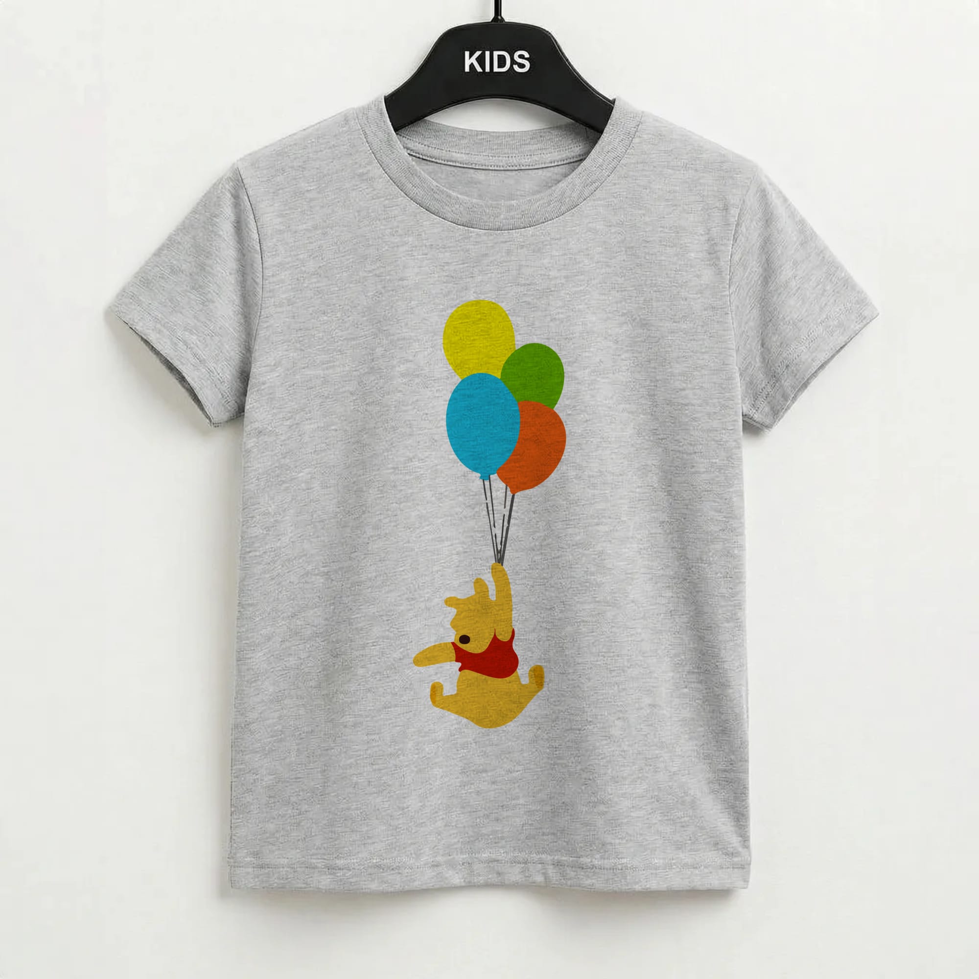 Pooh On Balloons Kids T-Shirt