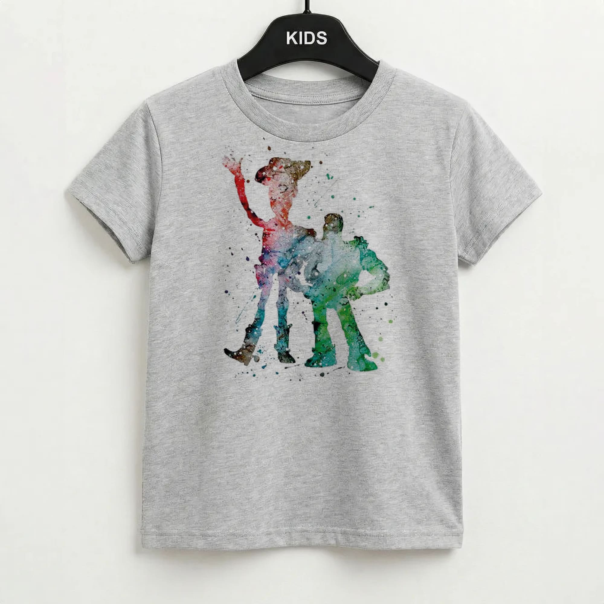Watercolour Woody & Buzz A Story of Toys Fairytale Kids T-Shirt