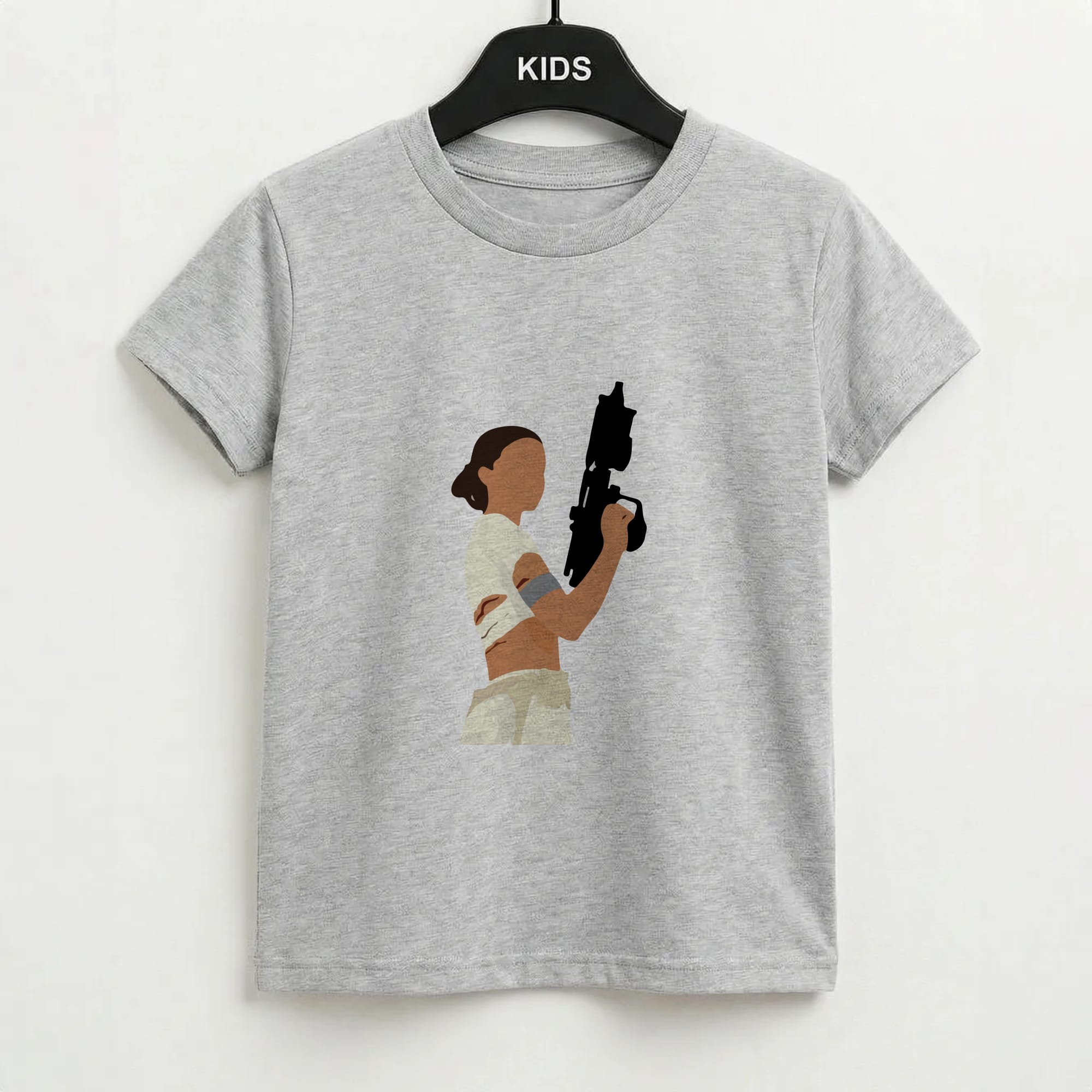 Leia With Gun Kids T-Shirt