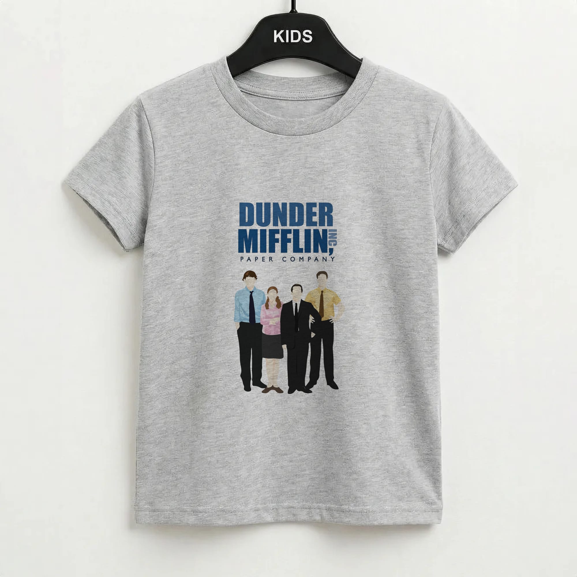 Office Cartoon - Dunder Mifflin Kids T-Shirt