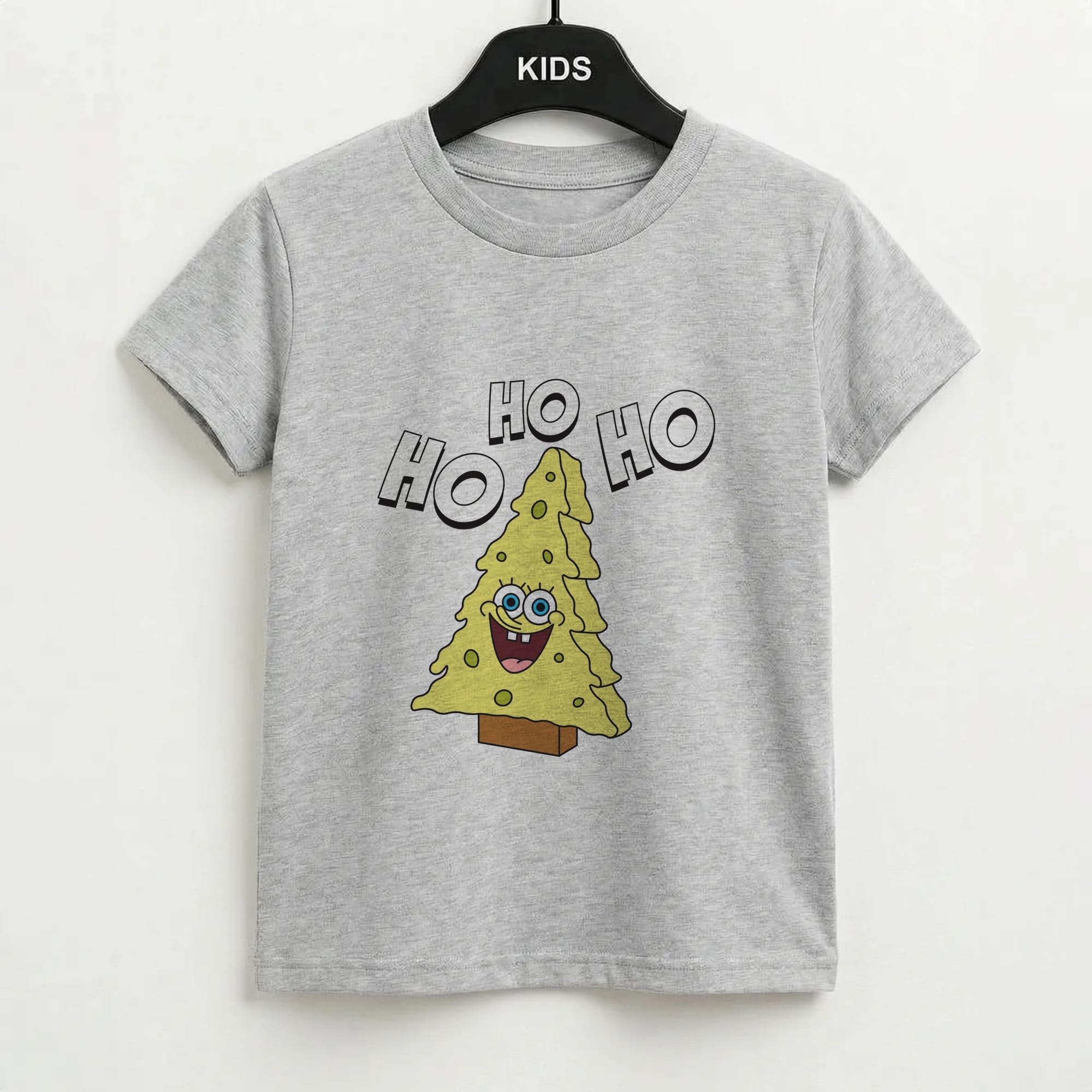 Christmas Tree Cartoon Sponge Kids T-Shirt