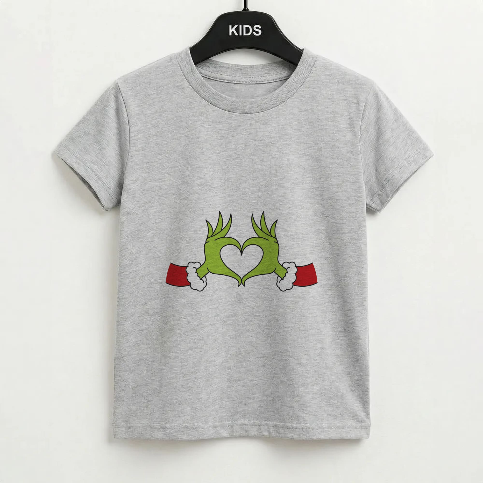 Christmas Green Heart Kids T-Shirt