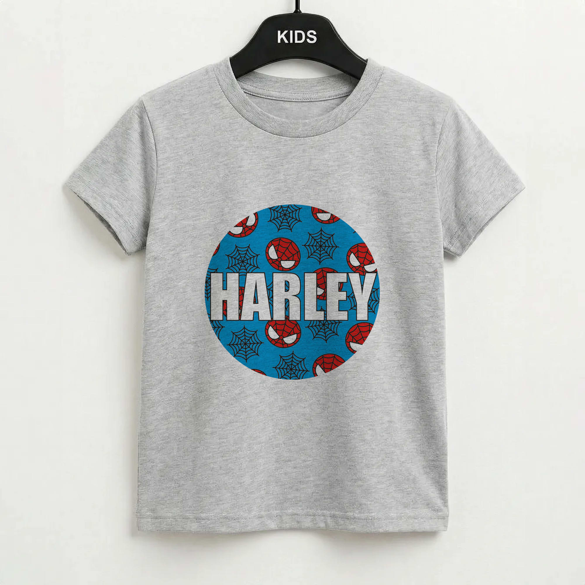 Spiderman And Webs - Personalised Superhero Comic Kids T-Shirt