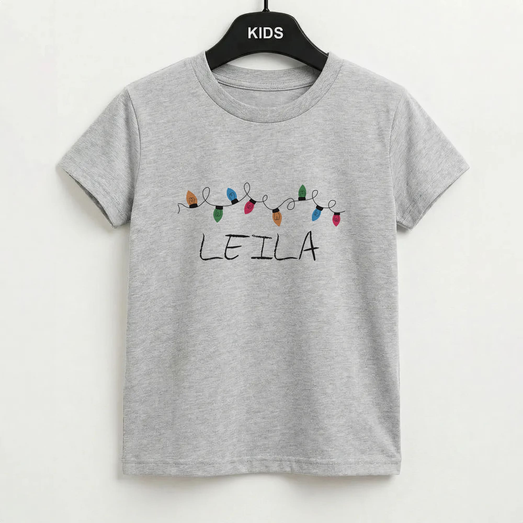 Fairy Lights - Personalised Stranger Kids T-Shirt