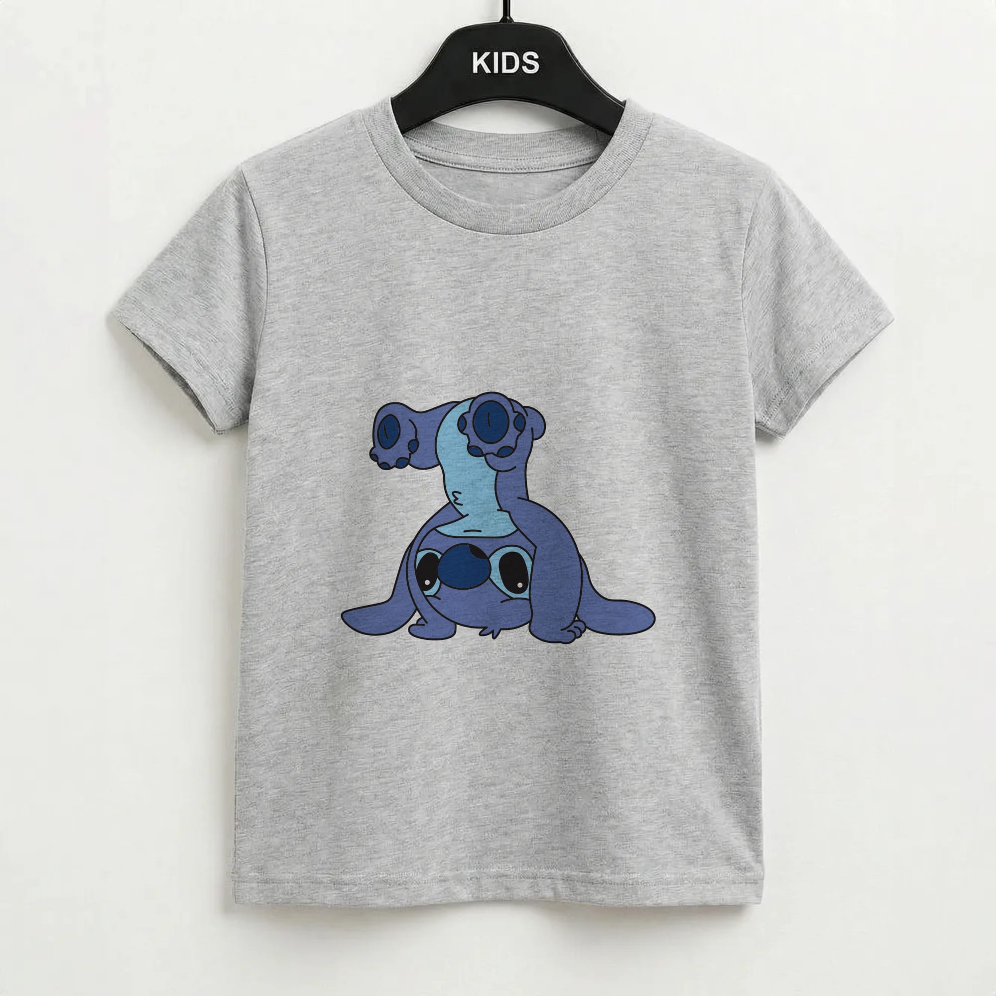 Cute Blue Alien Handstand Kids T-Shirt