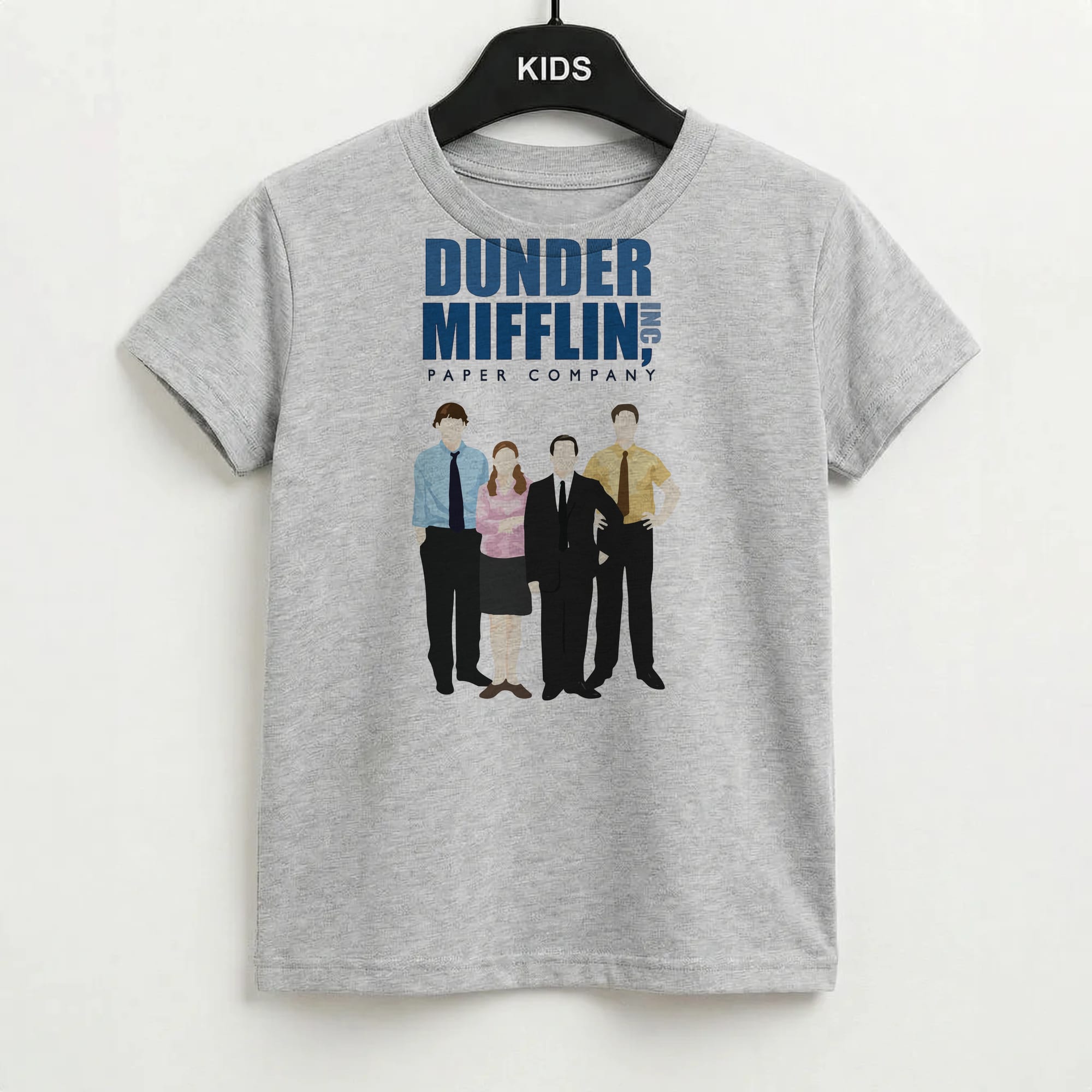 Office Cartoon - Dunder Mifflin Kids T-Shirt