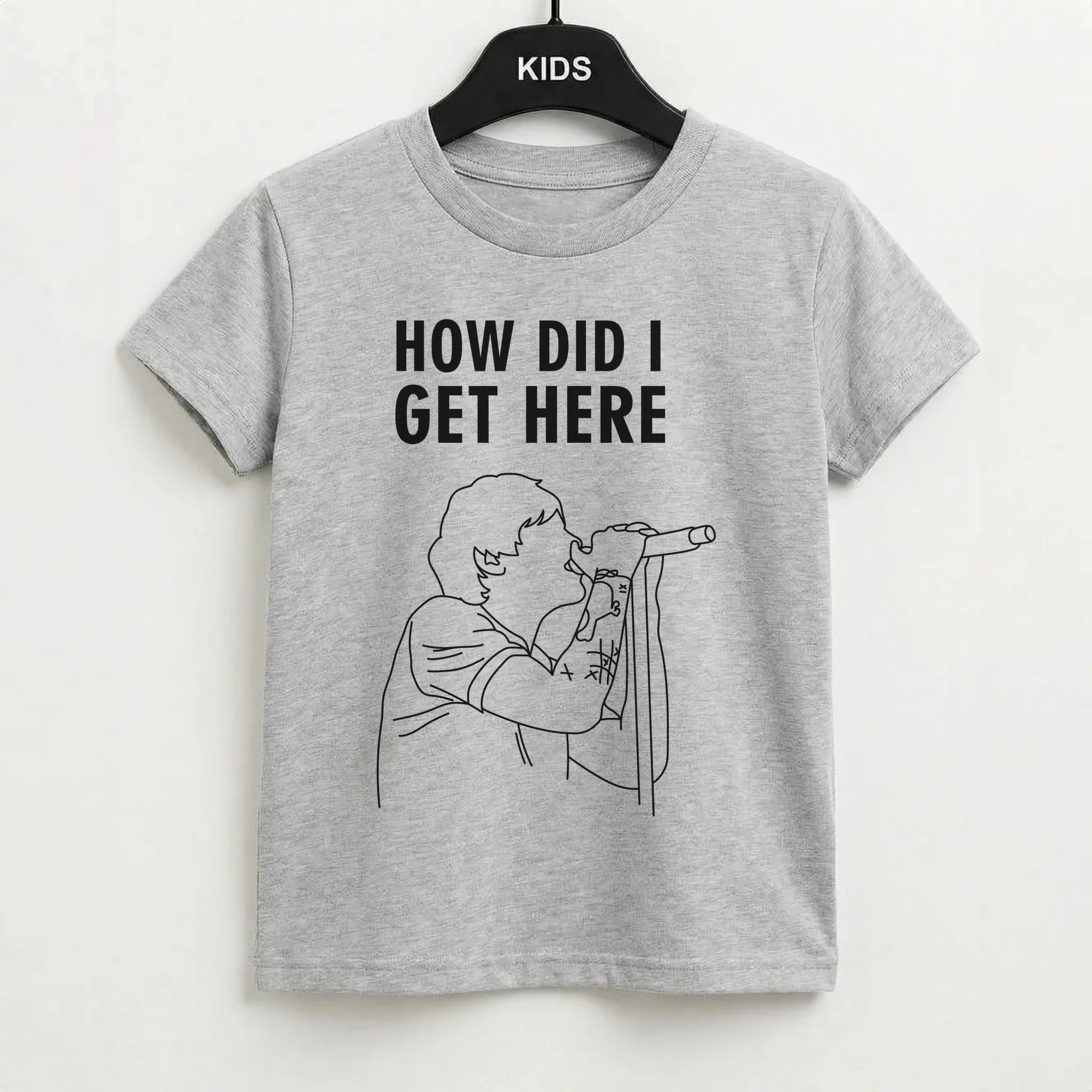 How Did I Get Here Outline Kids T-Shirt