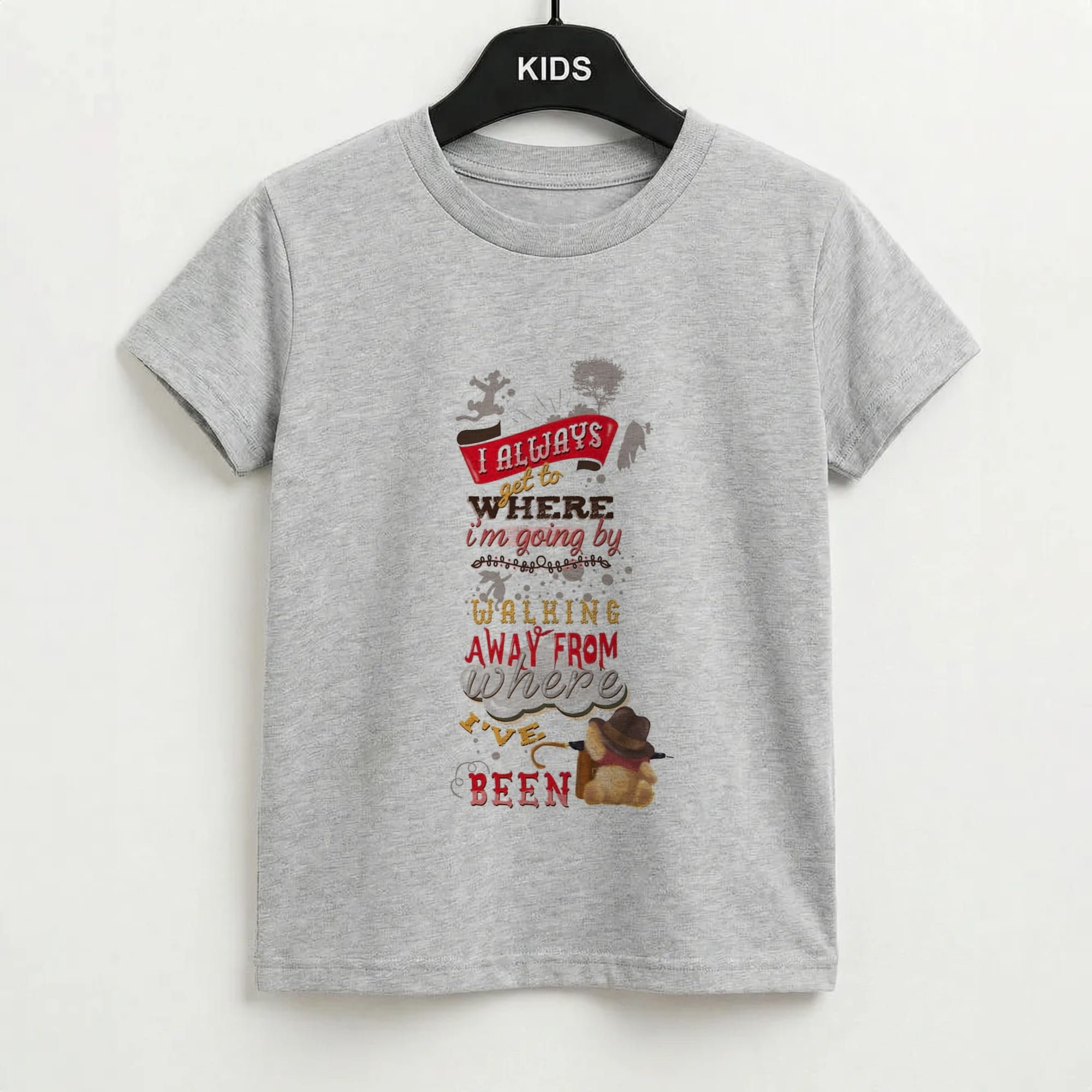 I Always Get Where I'm Going - Winnie Quote Kids T-Shirt