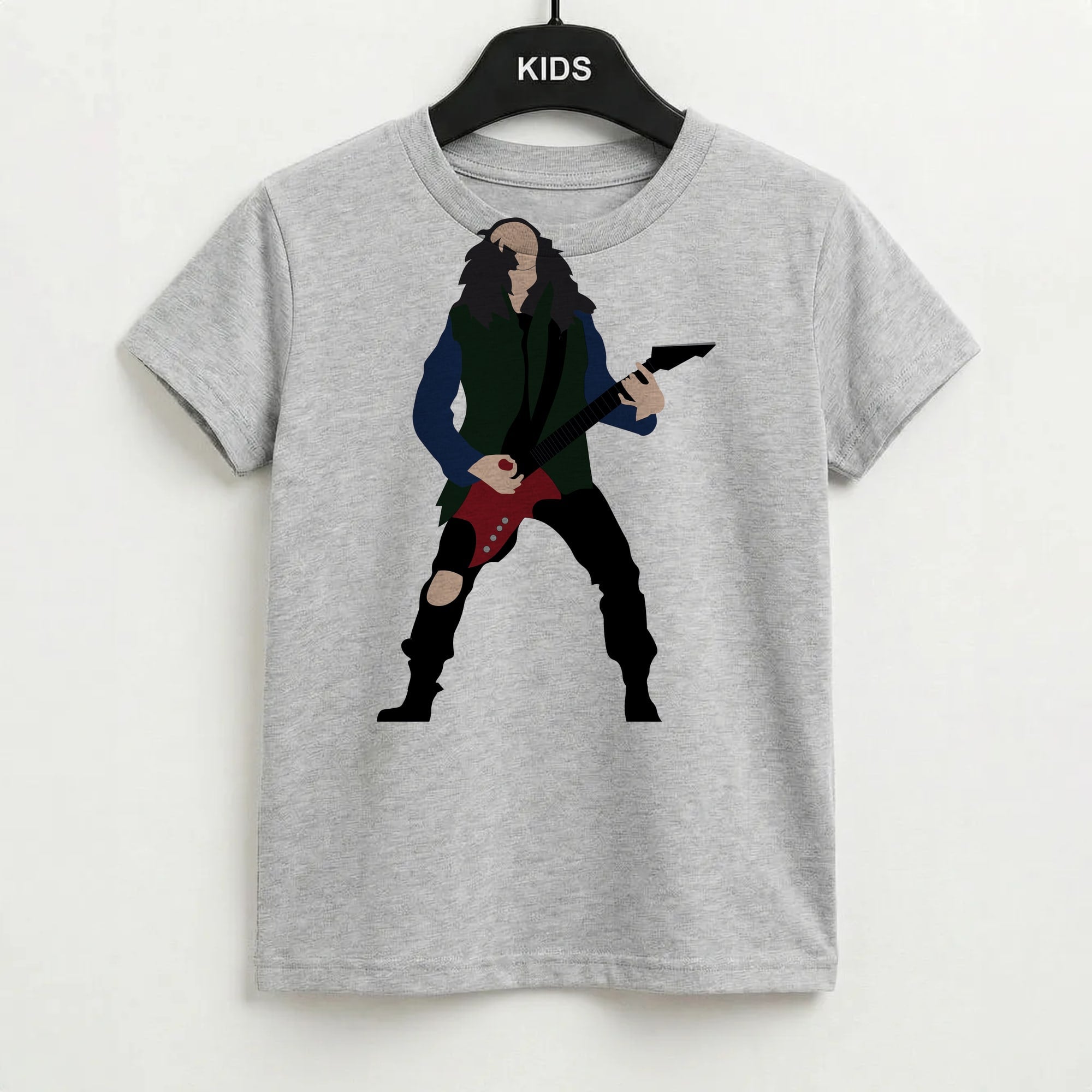 Eddie Munson Playing Guitar Kids T-Shirt