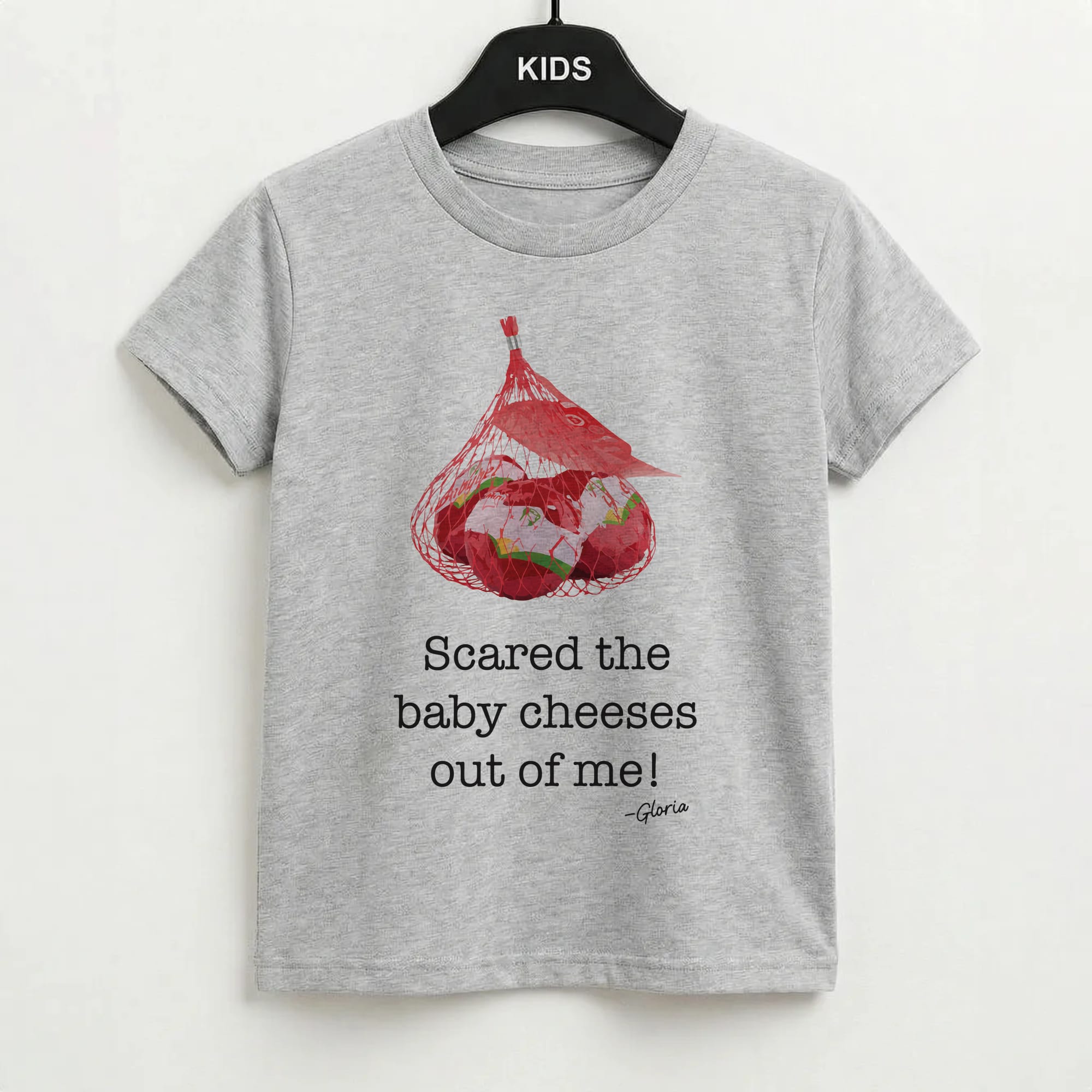 Scared The Baby Cheeses Out Of Me Kids T-Shirt