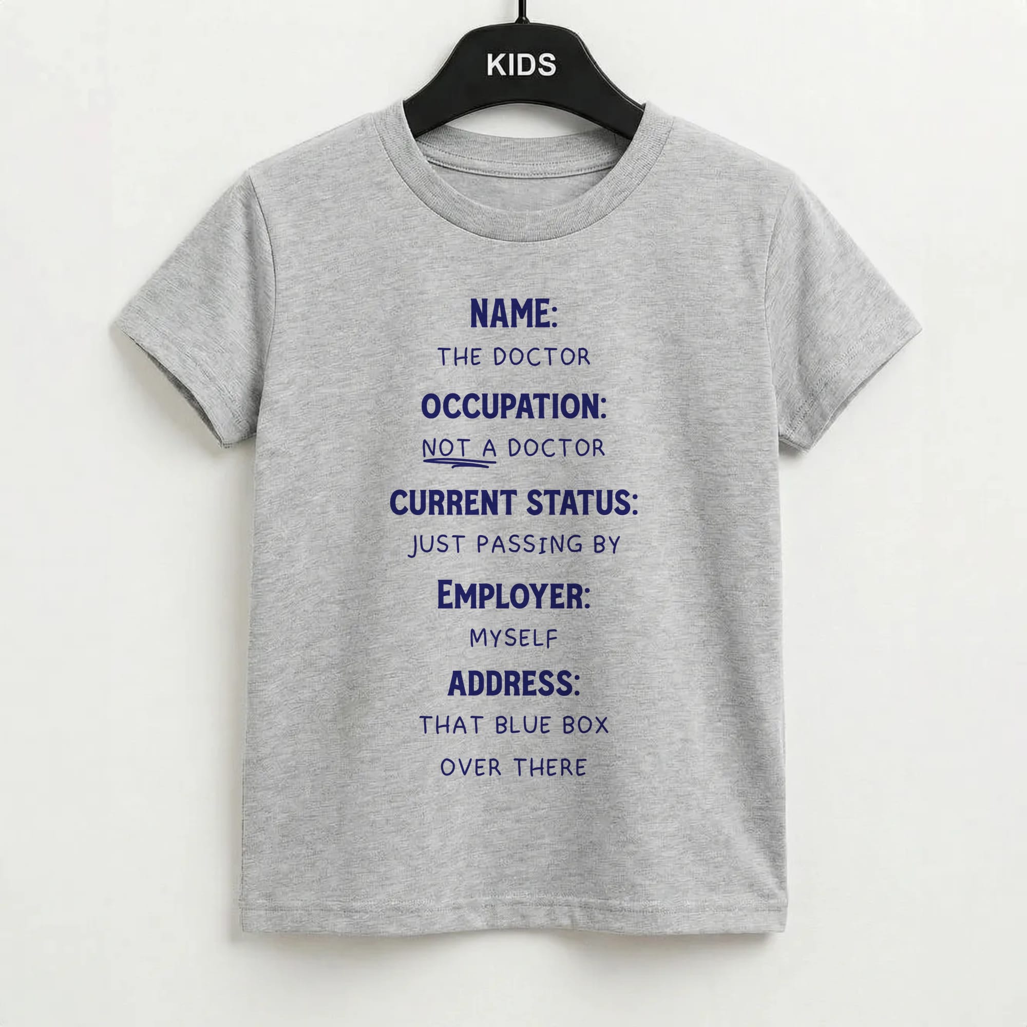 Name And Occupation - Doctor Who Kids T-Shirt