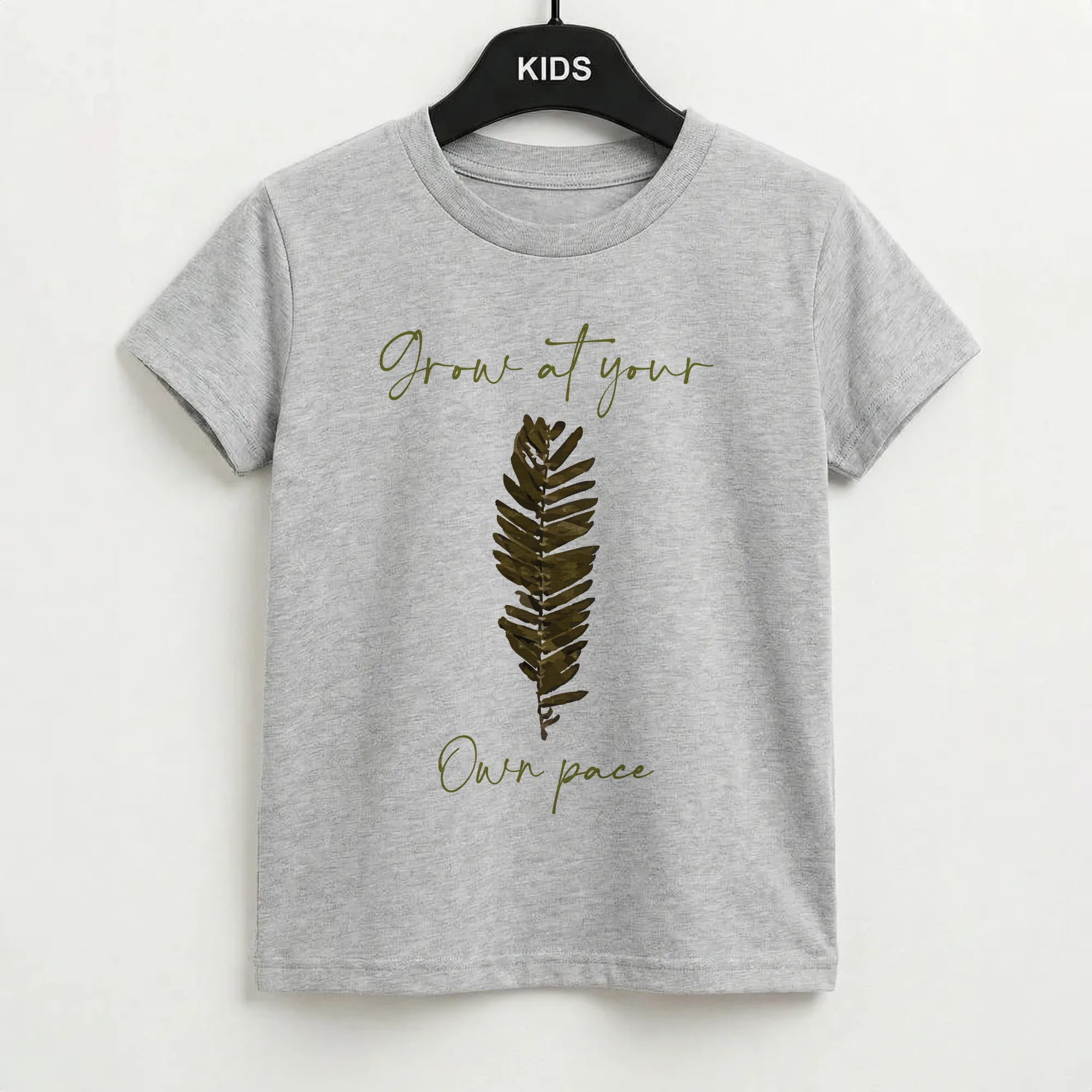 Grow At Your Own Pace Fern Kids T-Shirt