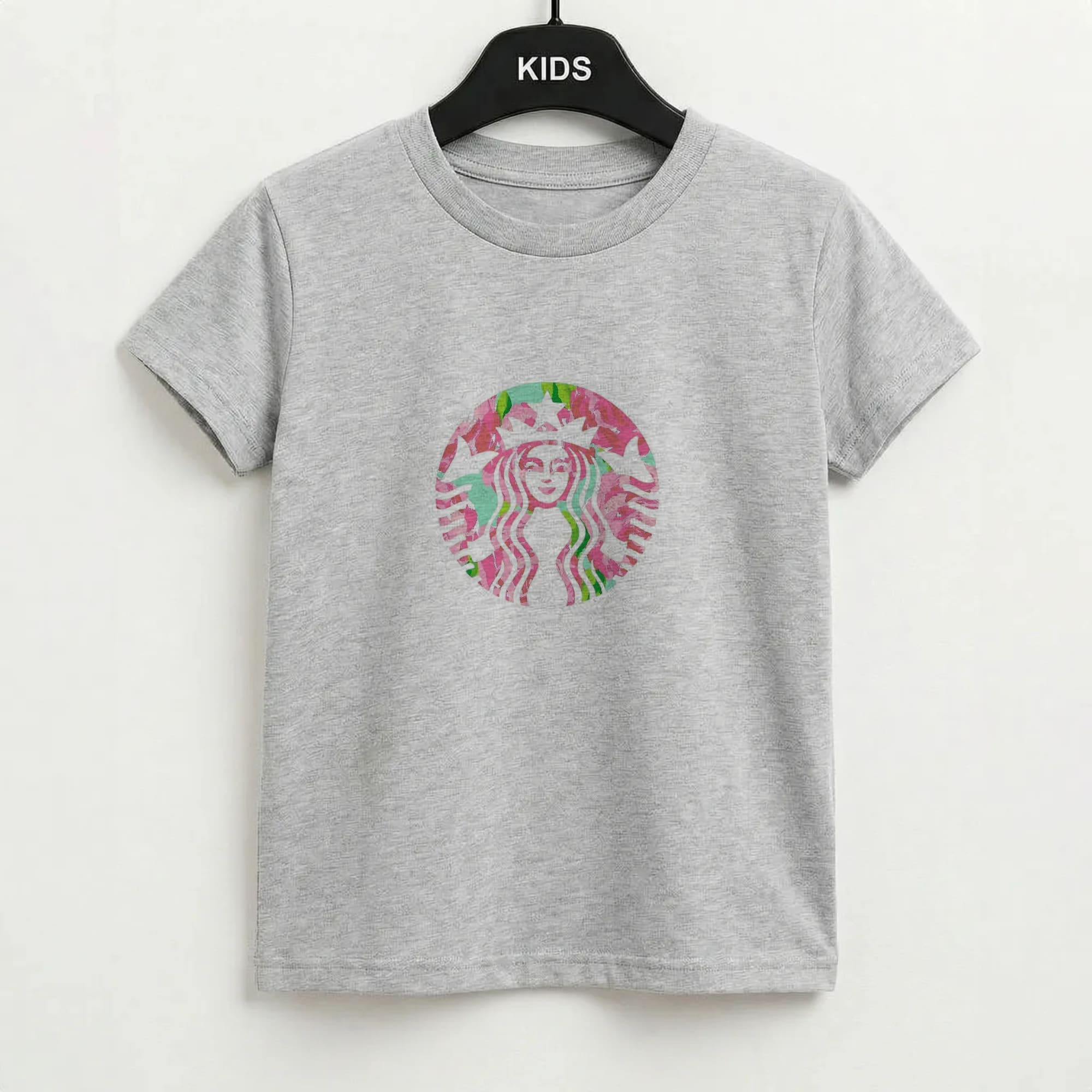 Pink Coffee Logo Kids T-Shirt