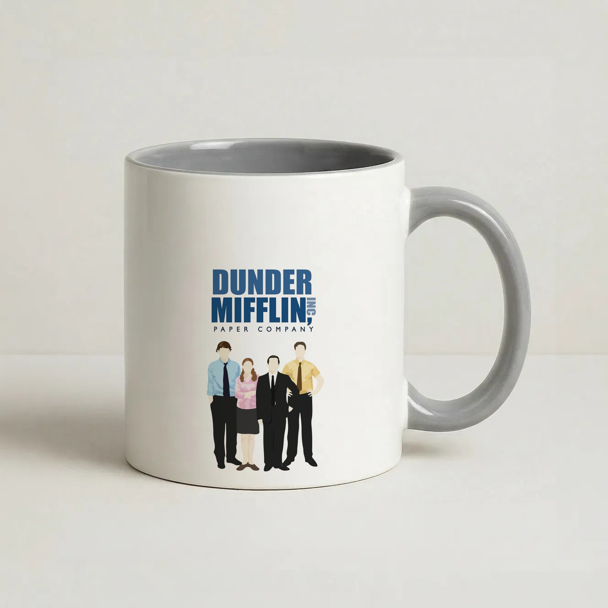 Office Cartoon - Dunder Mifflin Coffee Grey Mug