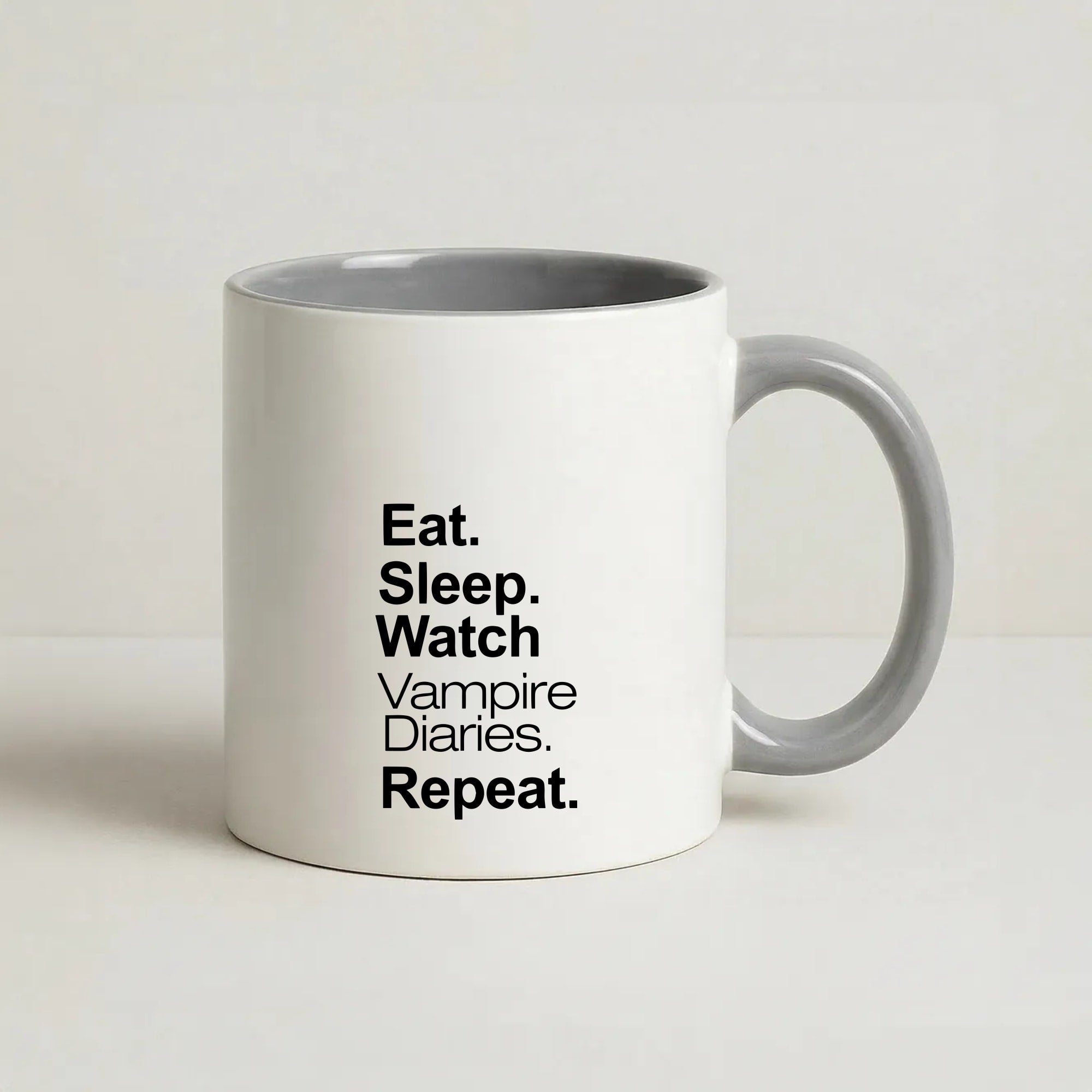 Eat Sleep Watch VPD Repeat Coffee Grey Mug