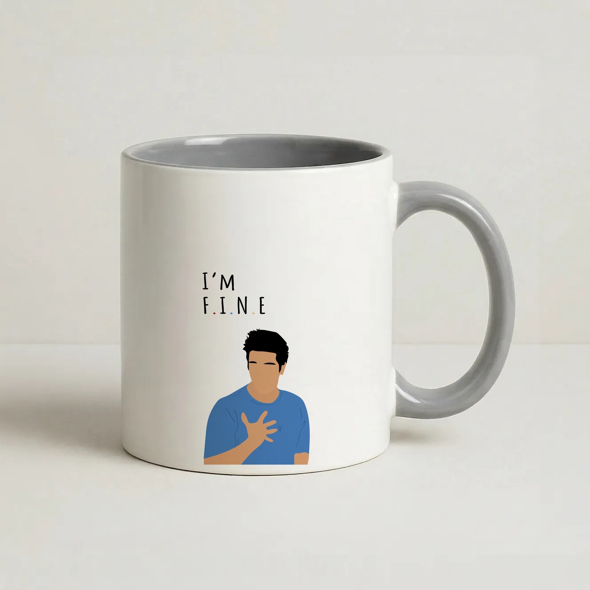 I'm Fine Coffee Grey Mug