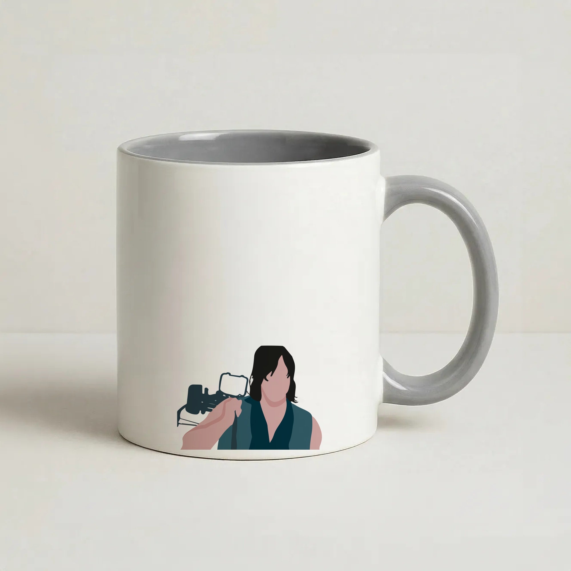 Daryl And His Crossbow - TWD Coffee Grey Mug