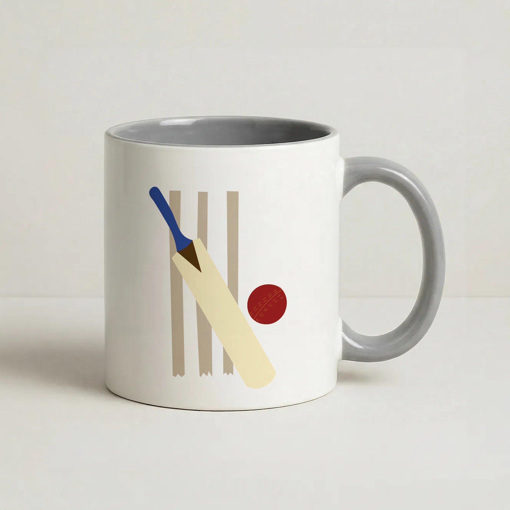 Wickets - Cricket Coffee Grey Mug