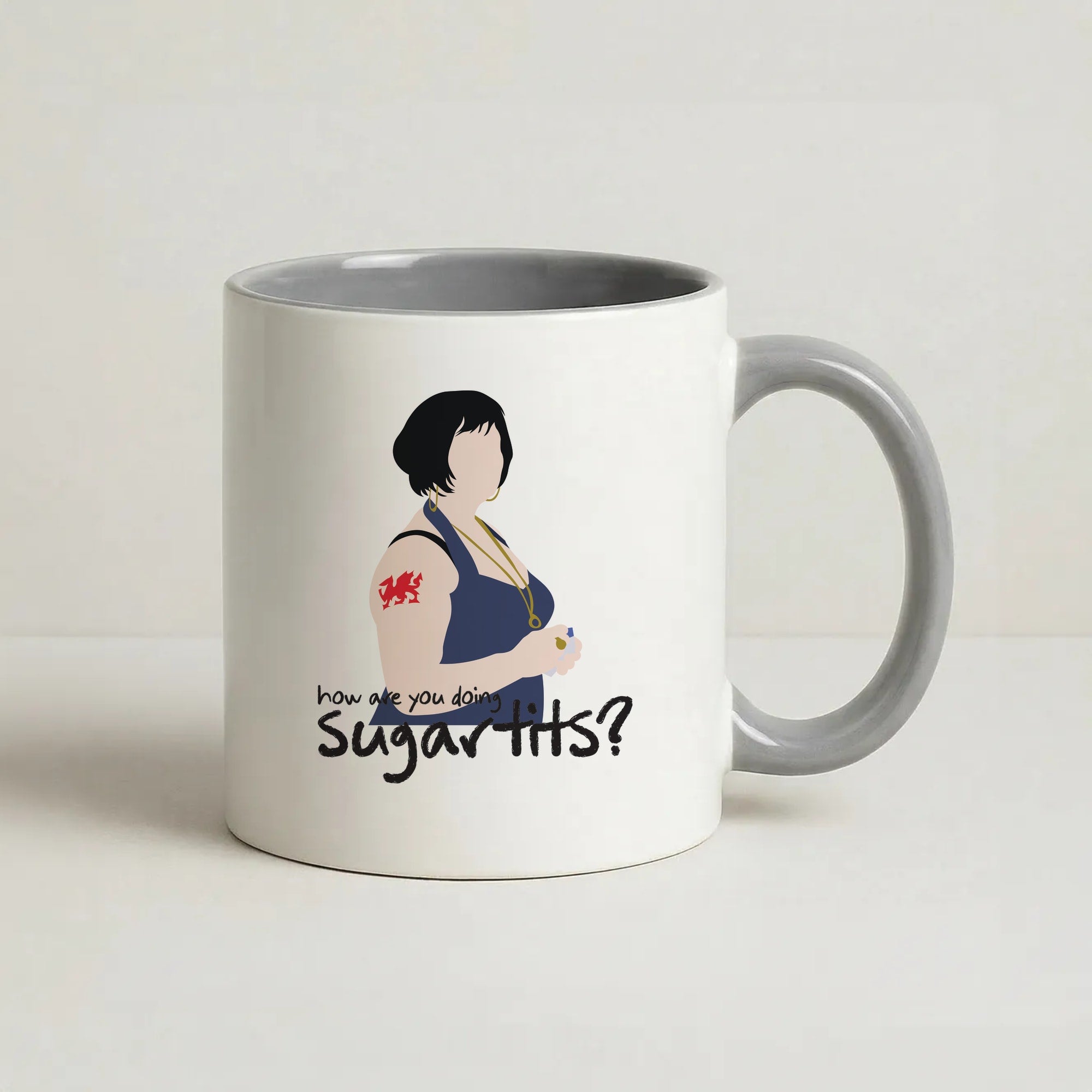 How You Doing? Coffee Grey Mug