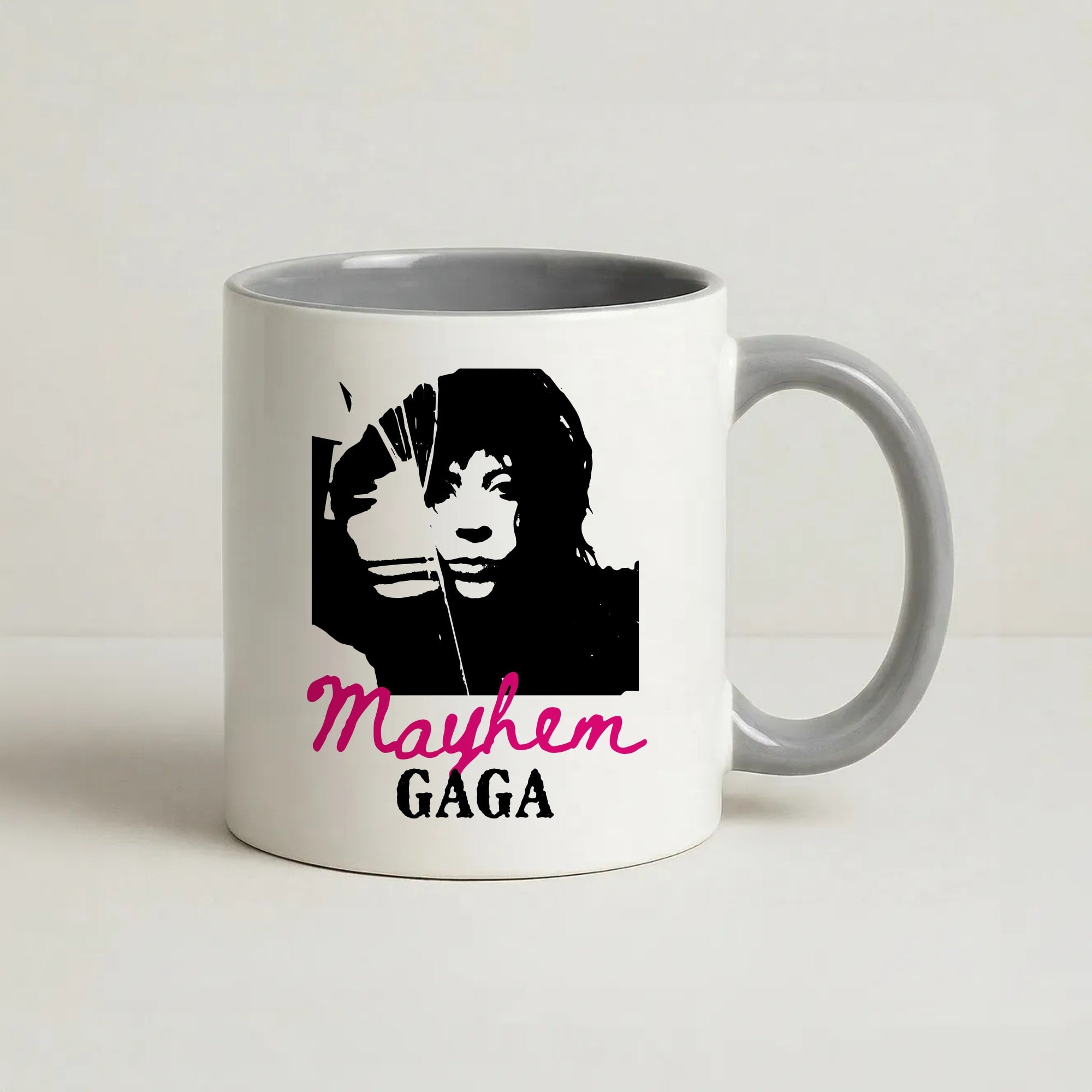 Black Mayhem Gaga Coffee Grey Mug