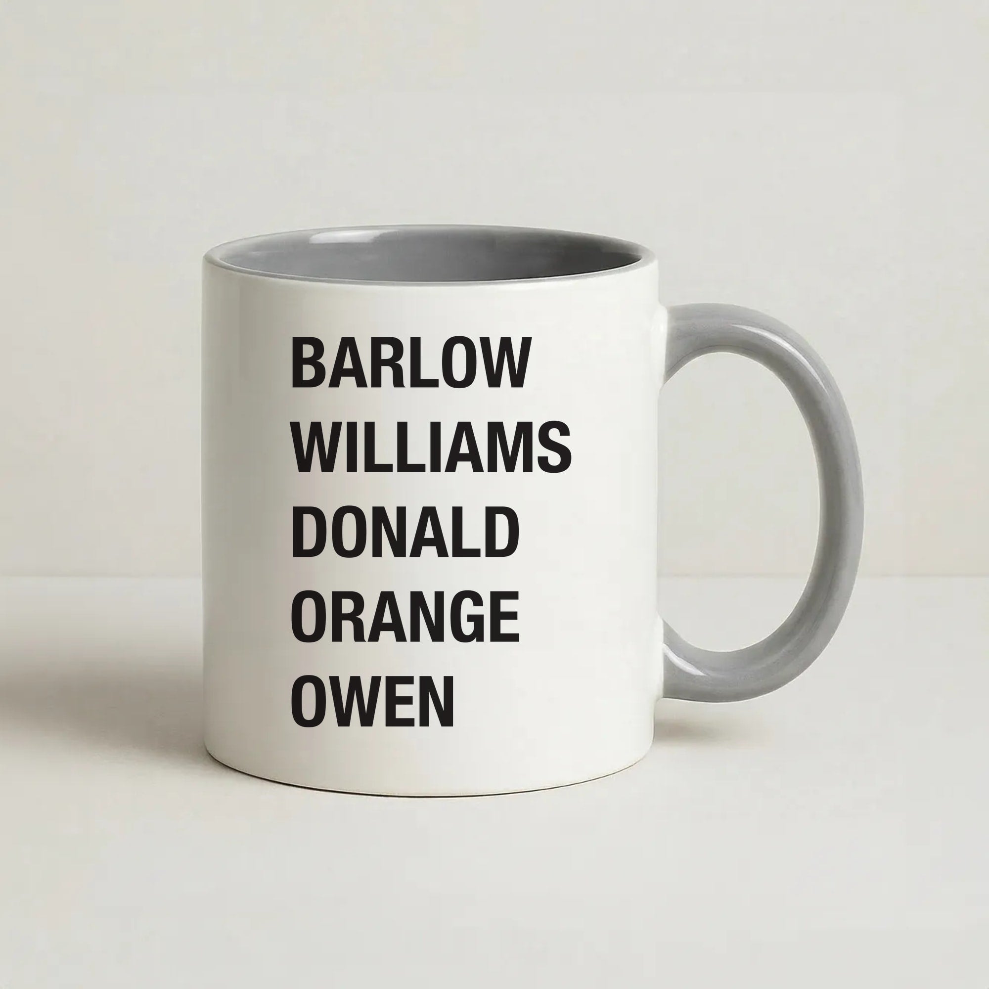 Take Band Members Names Coffee Grey Mug