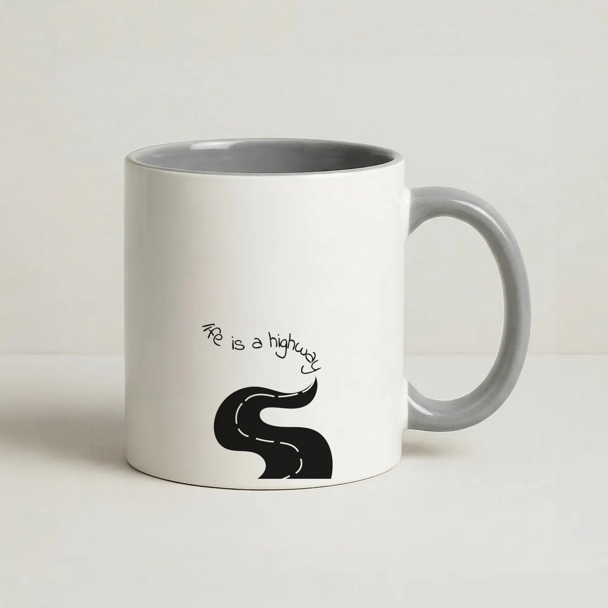 Life Is A Highway - Cars Coffee Grey Mug