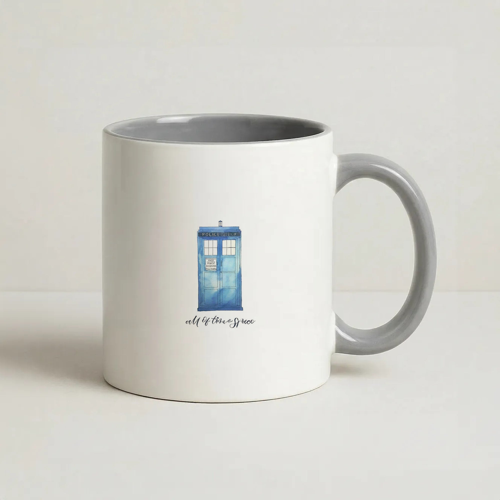 All of Time and Space Coffee Grey Mug
