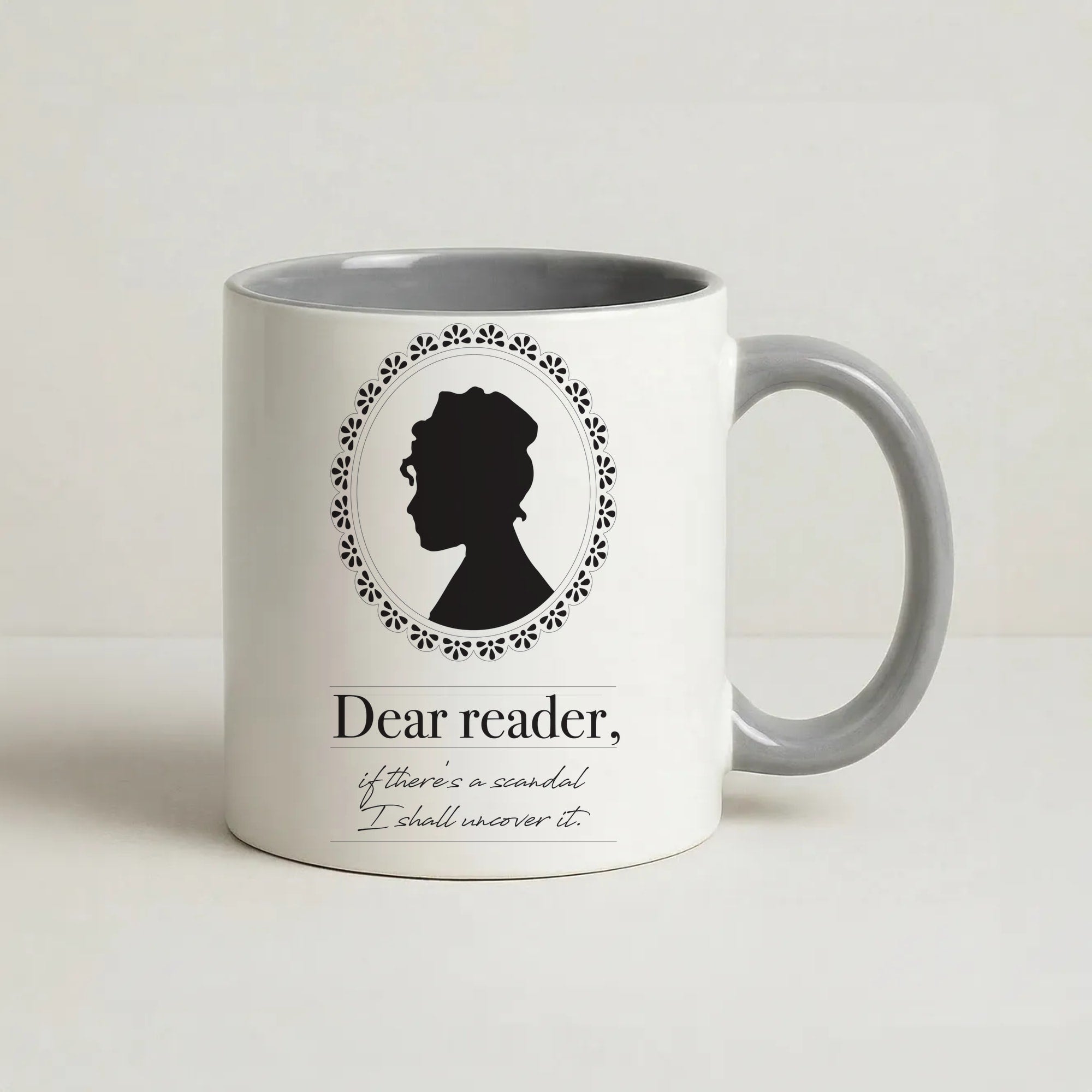 Dear Reader Coffee Grey Mug