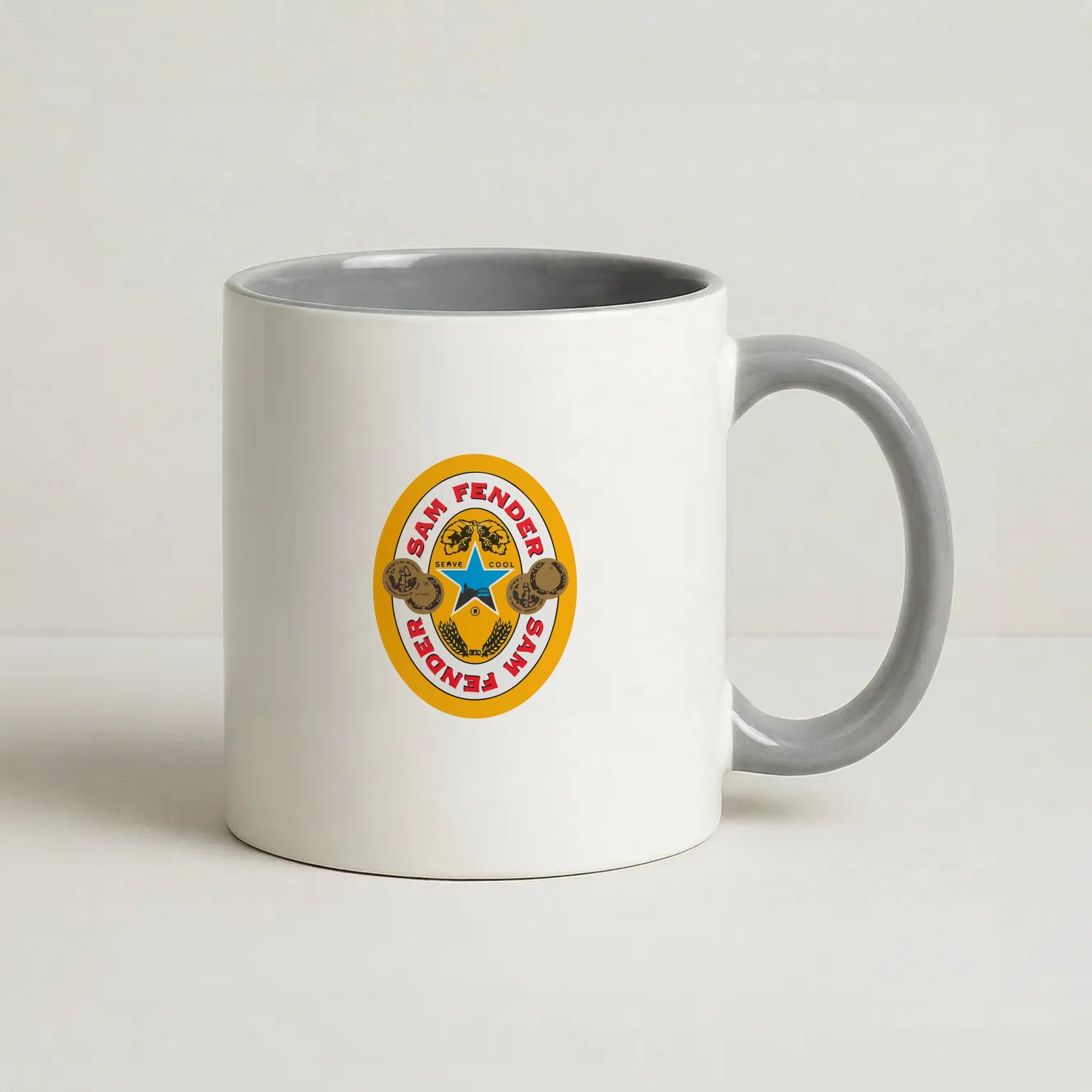 Fender Badge Coffee Grey Mug