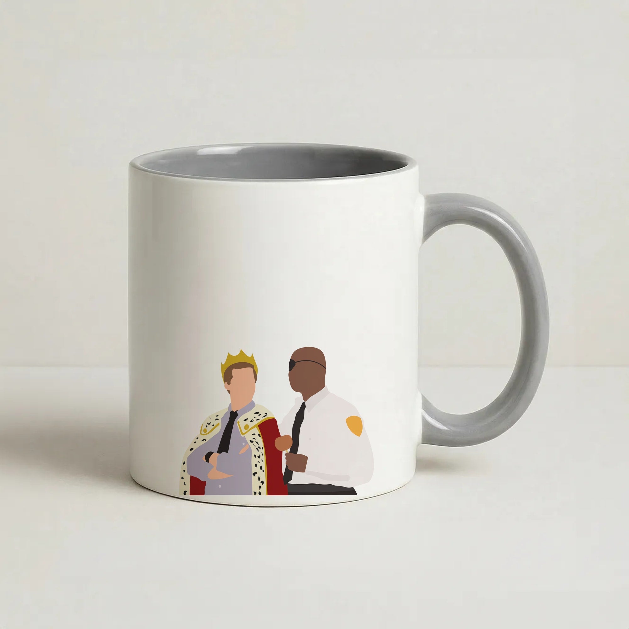 Jake and Holt B99 - Halloween Specials Coffee Grey Mug