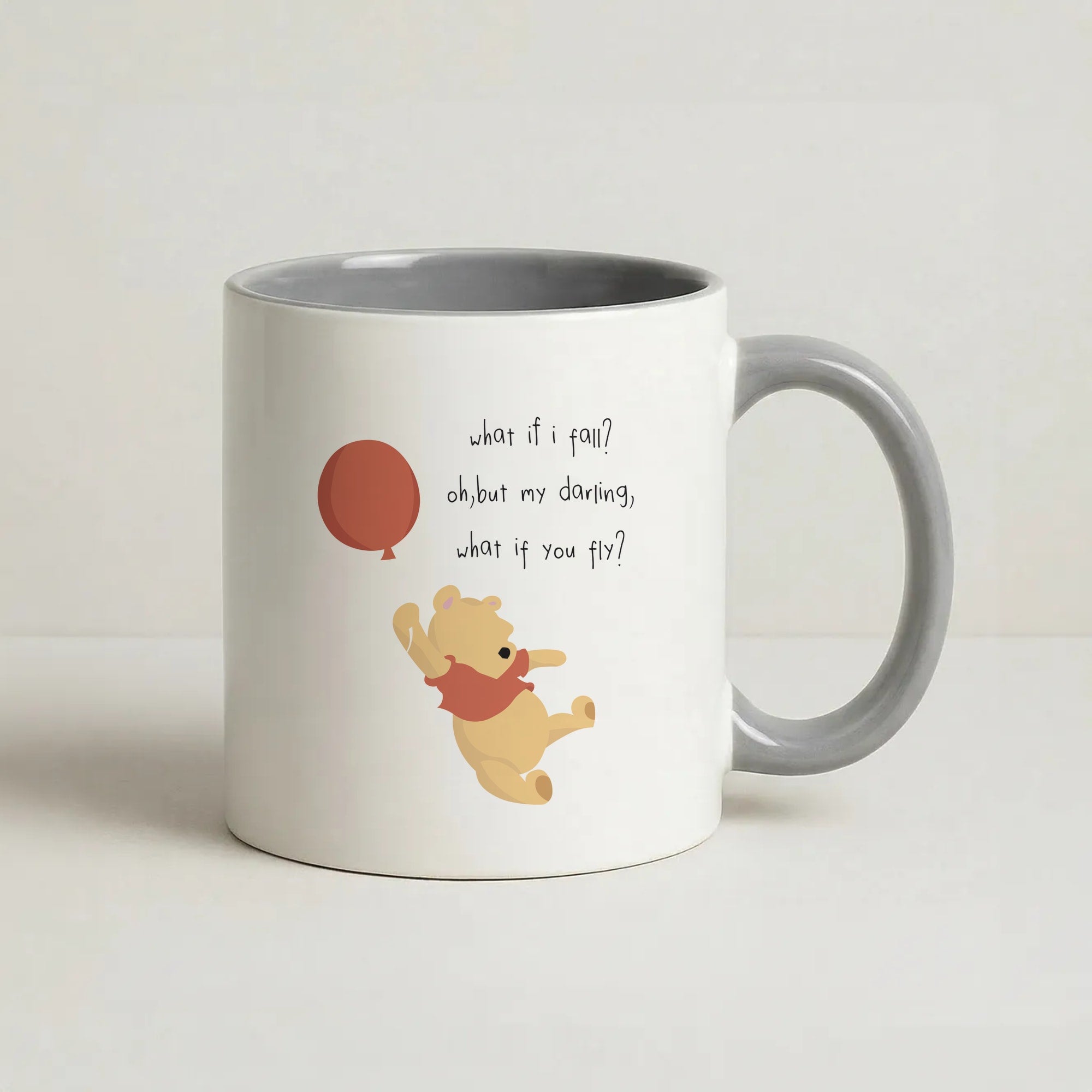 What If I Fail - Winnie Coffee Grey Mug