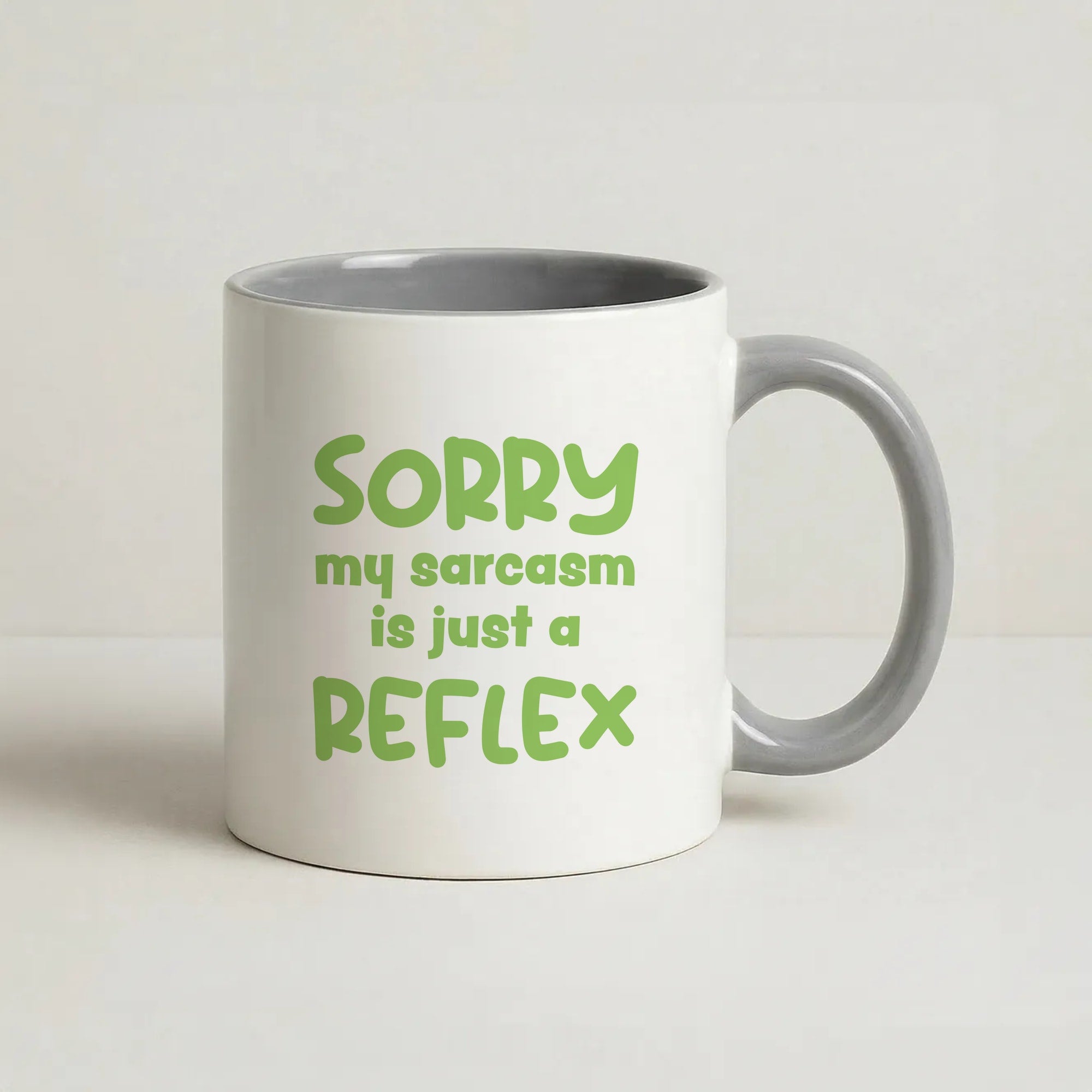 Sorry My Sarcasm Coffee Grey Mug
