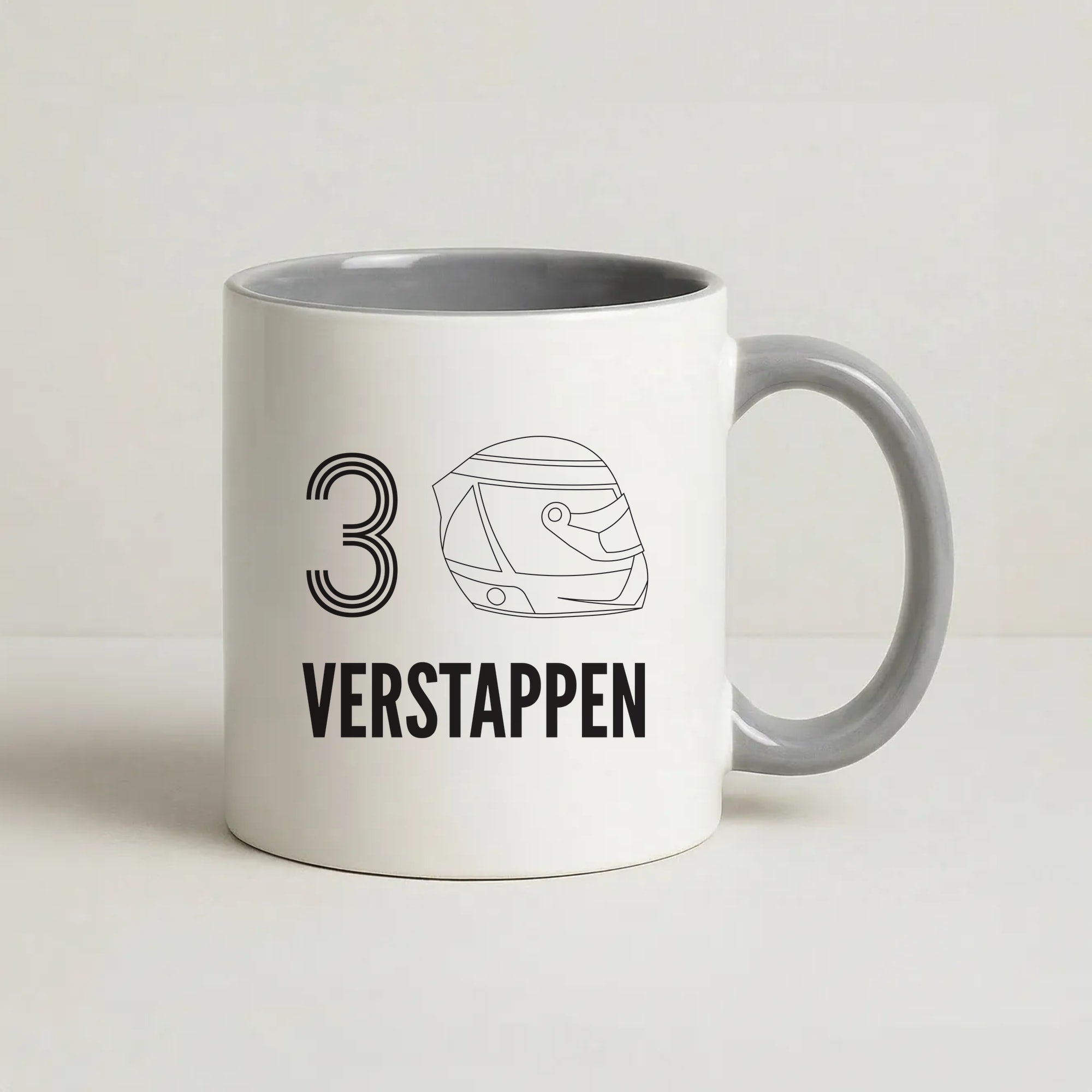 Verstappen Helmet 2026 Coffee Grey Mug