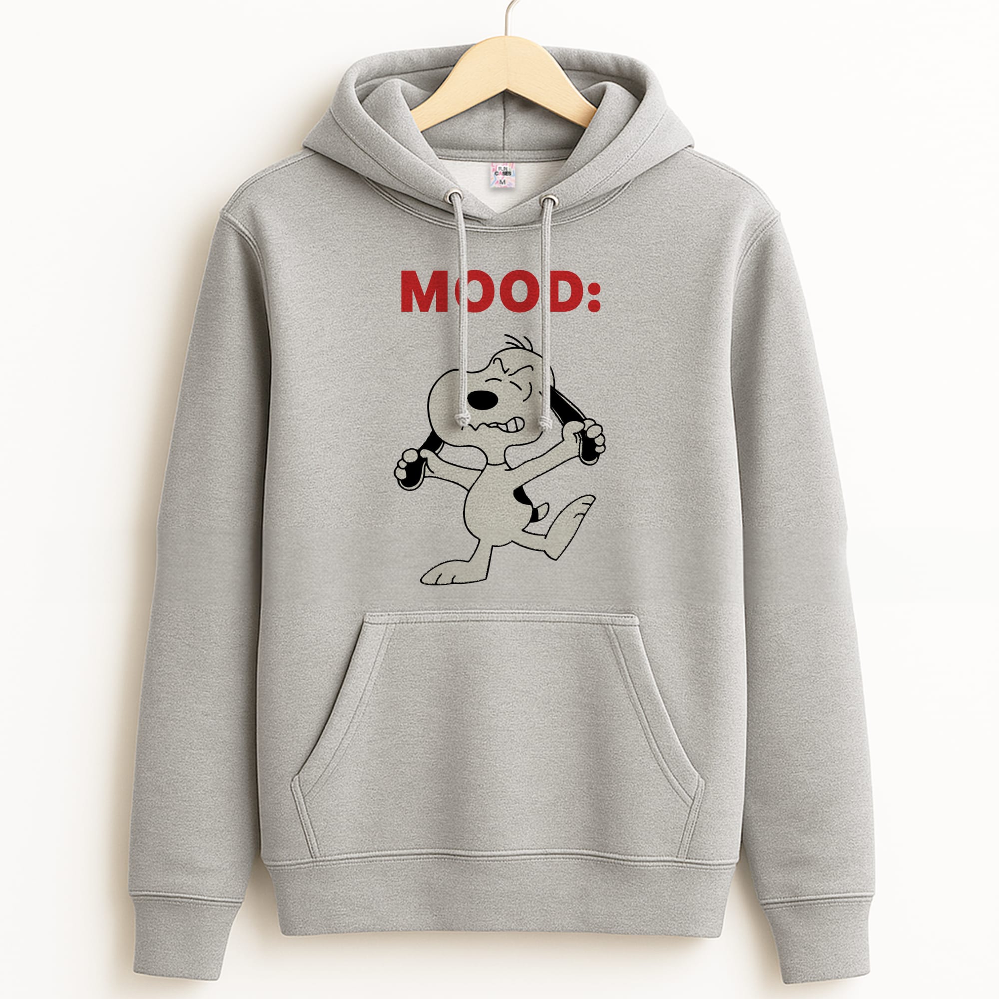 Mood Cartoon Beagle Grey Hoodie