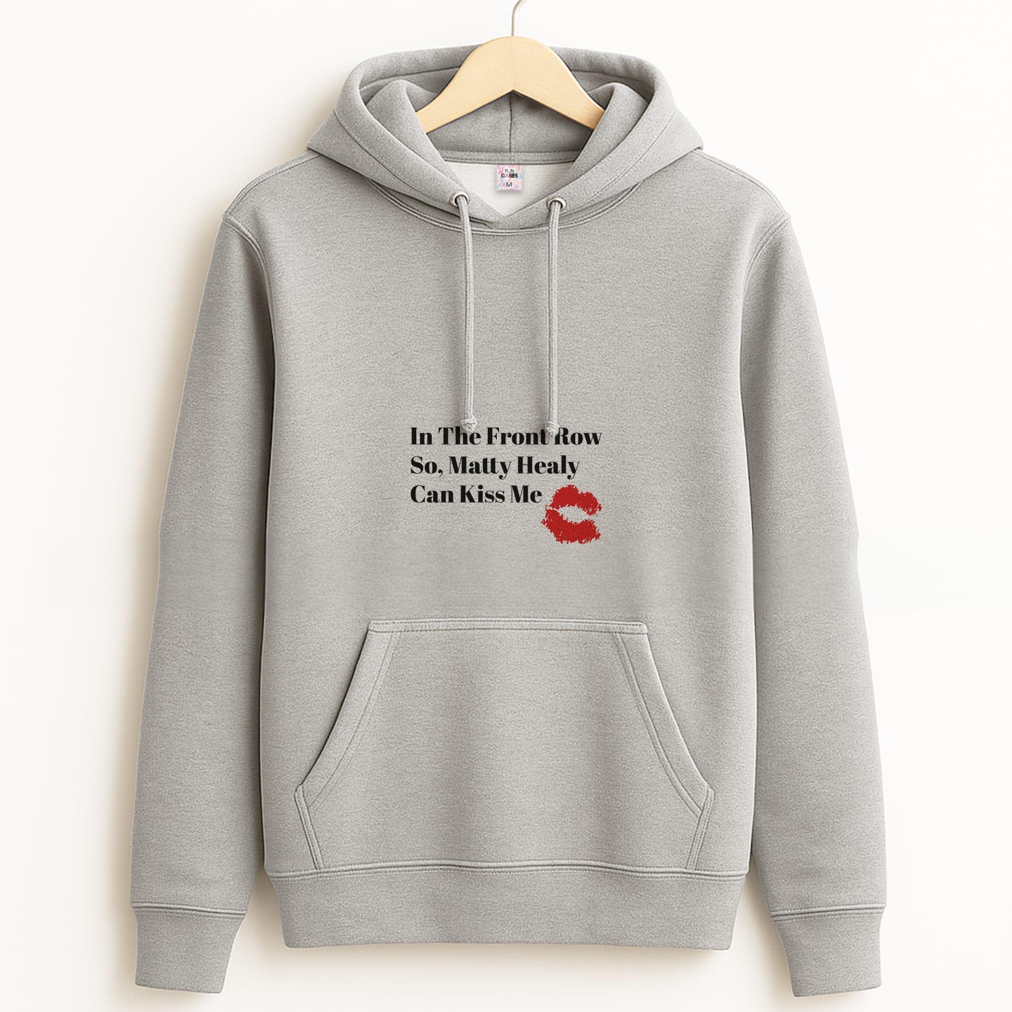 In The Front Row So, Matt Healy Can Kiss Me - The 1975 Grey Hoodie