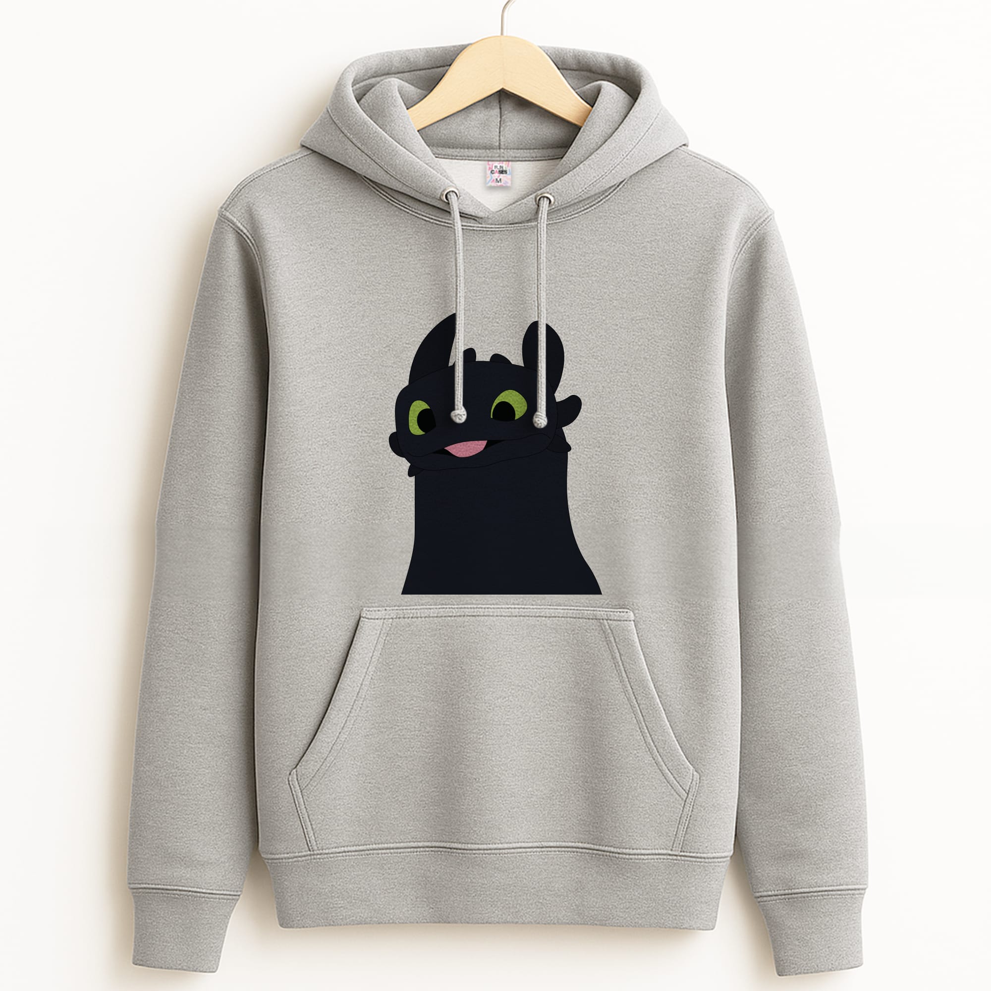 Black Fury Dragon Grey Hoodie