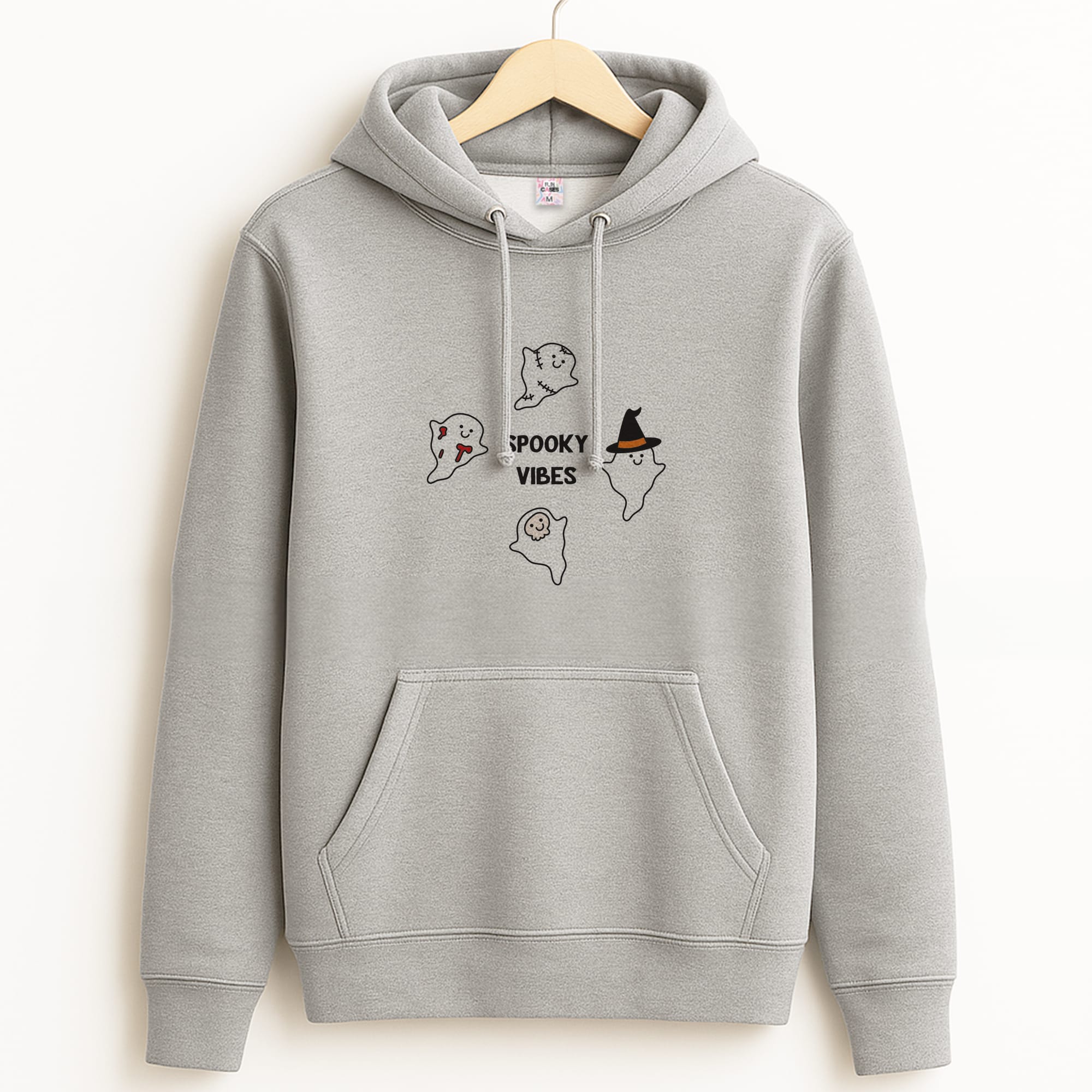 Spooky Vibes Ghosties I Grey Hoodie