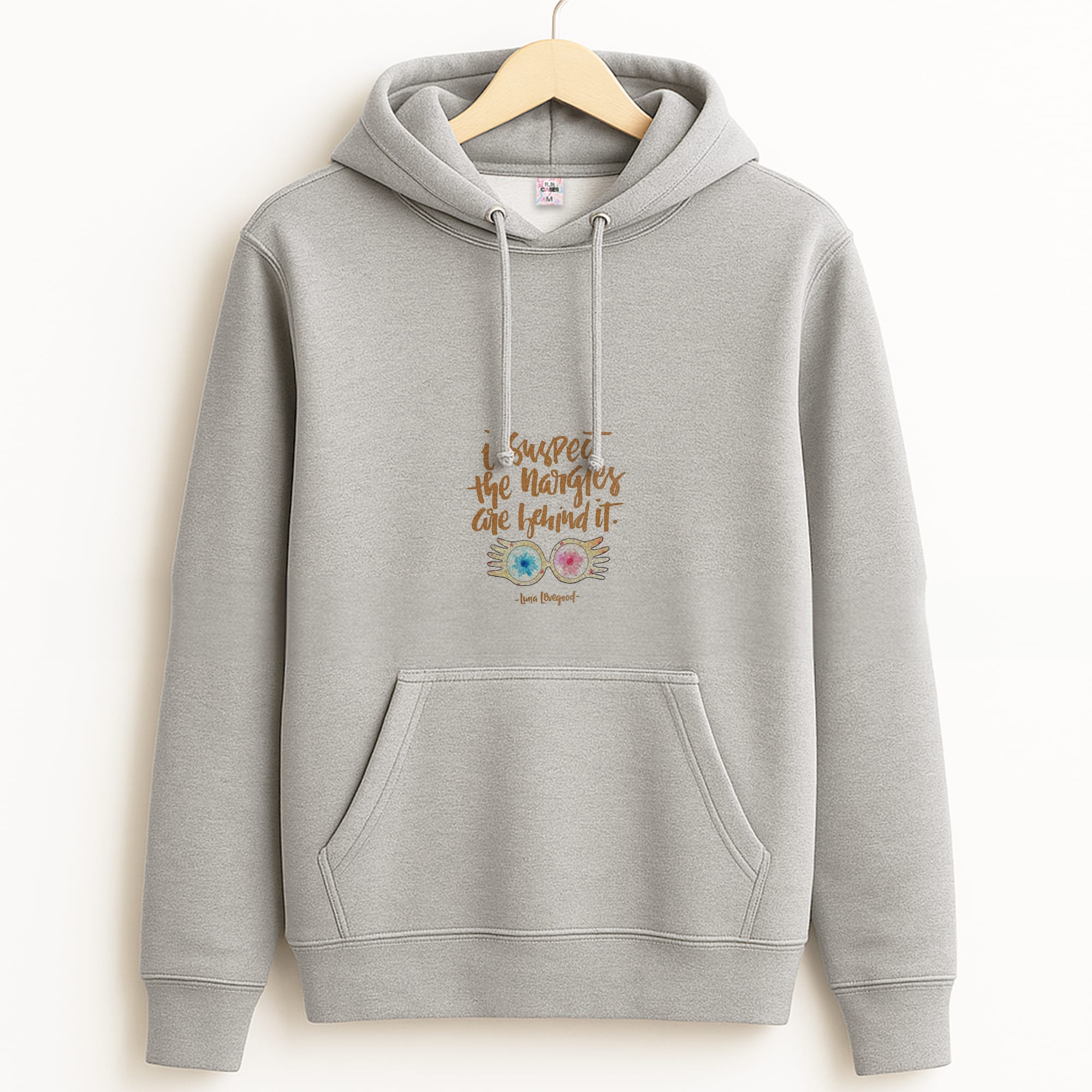 I Suspect The Nargles Are Behind It Grey Hoodie