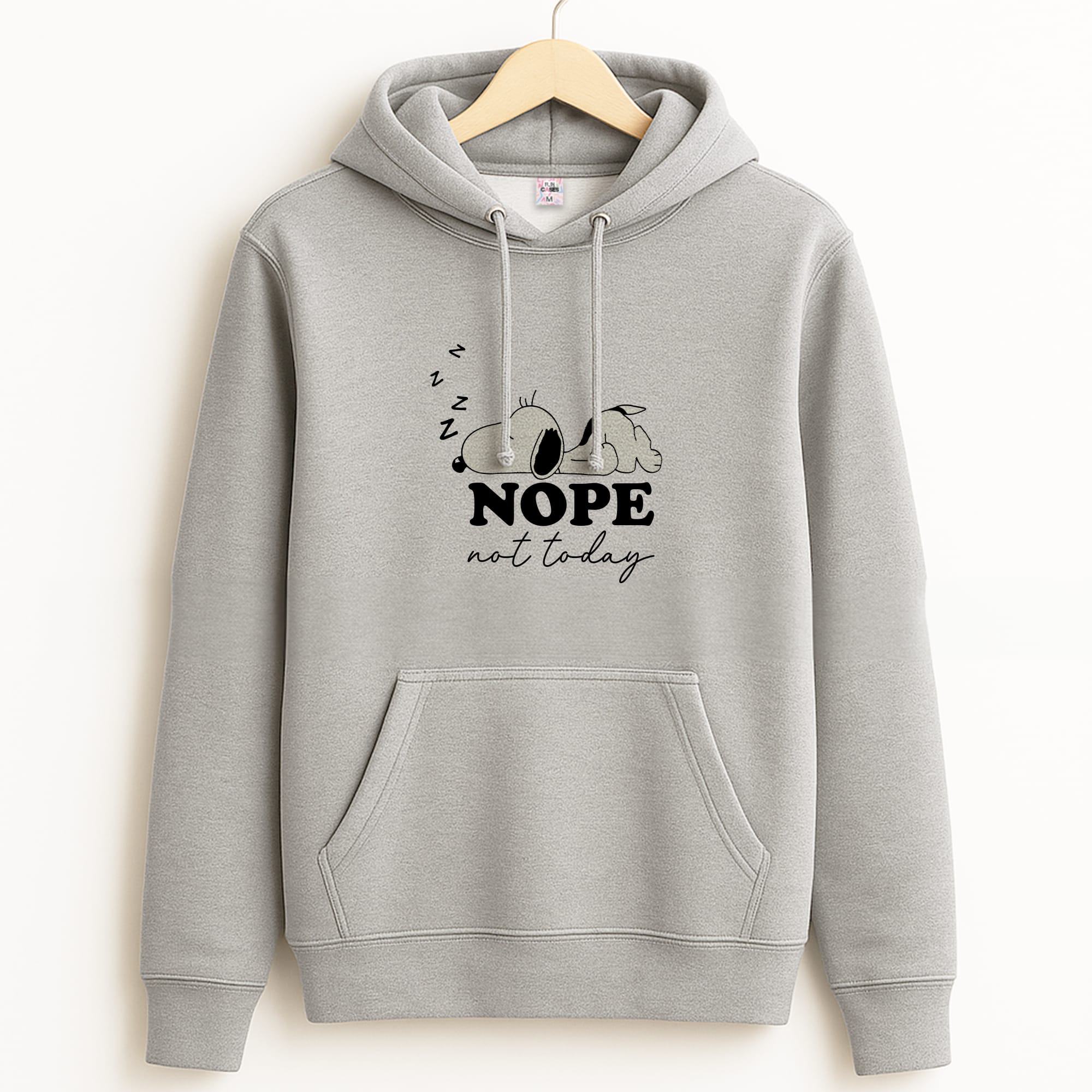 Nope, Not Today Grey Hoodie