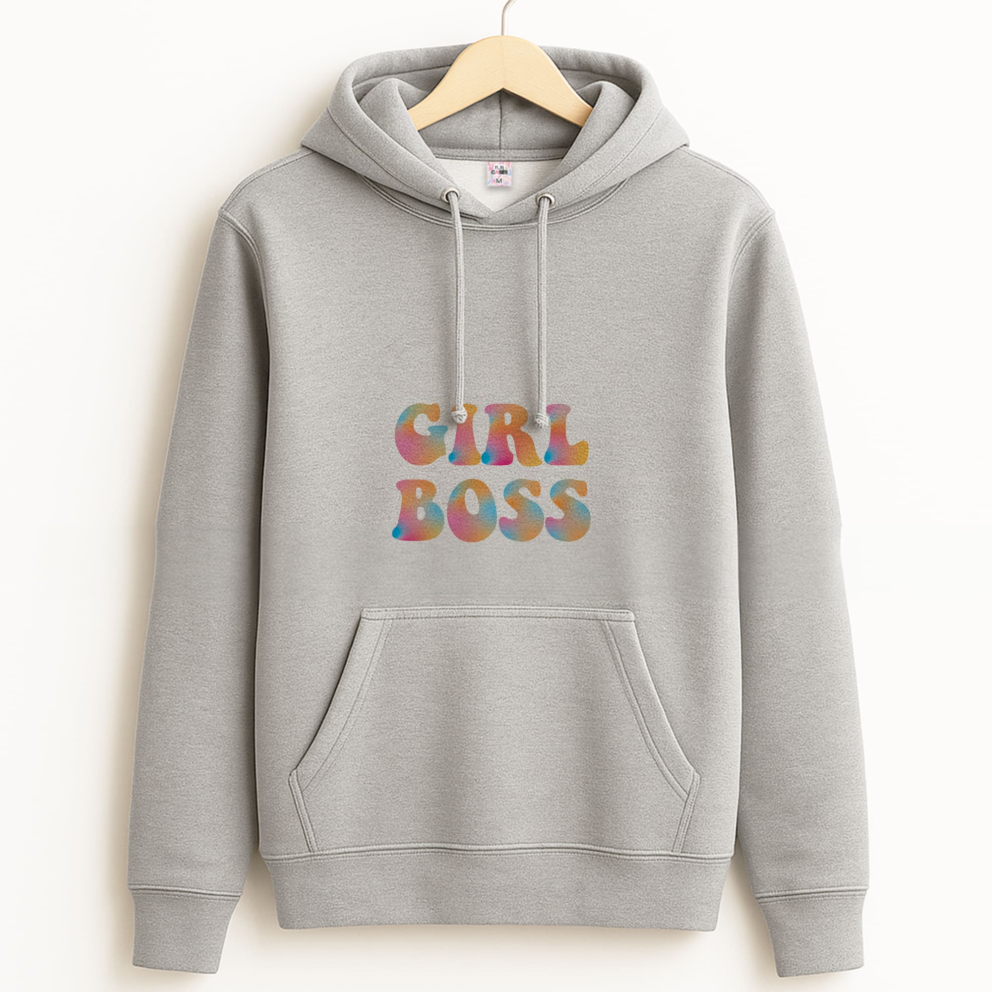 Girl Boss - Aesthetic Quote Grey Hoodie