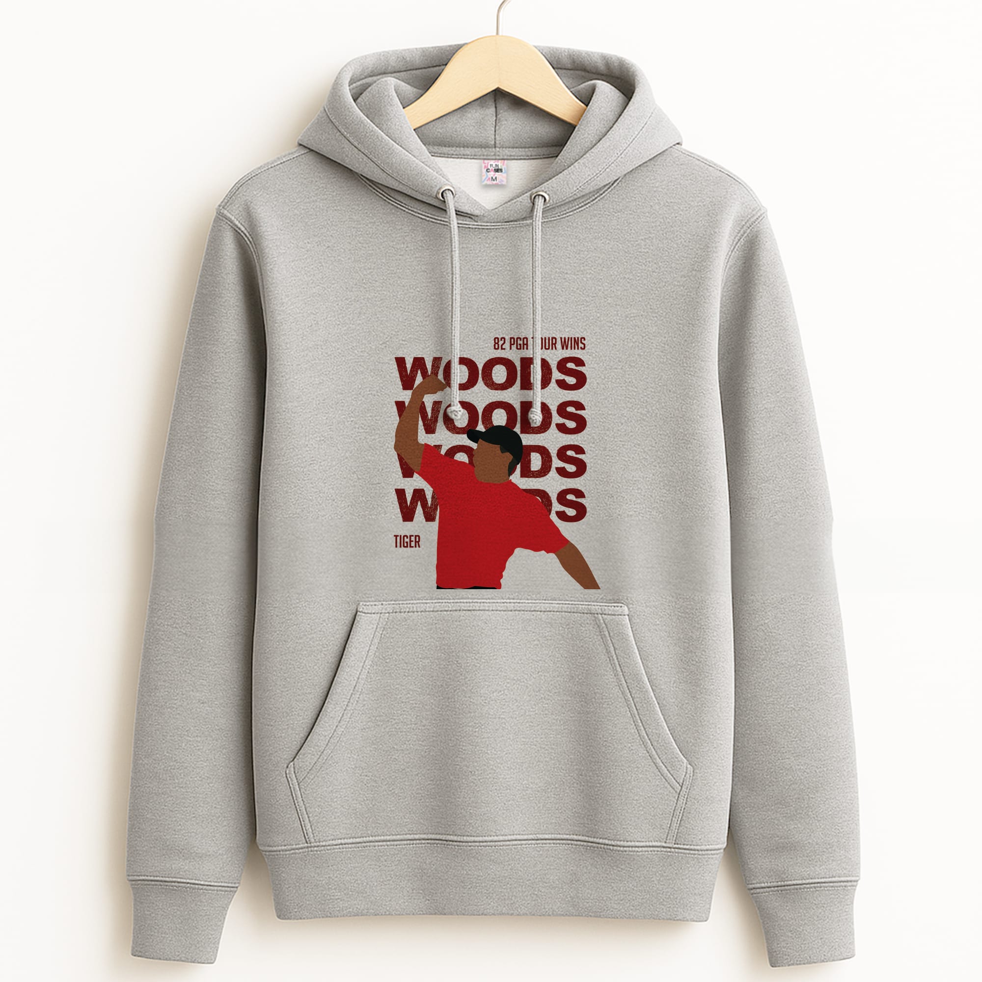 Woods Dark Red Grey Hoodie
